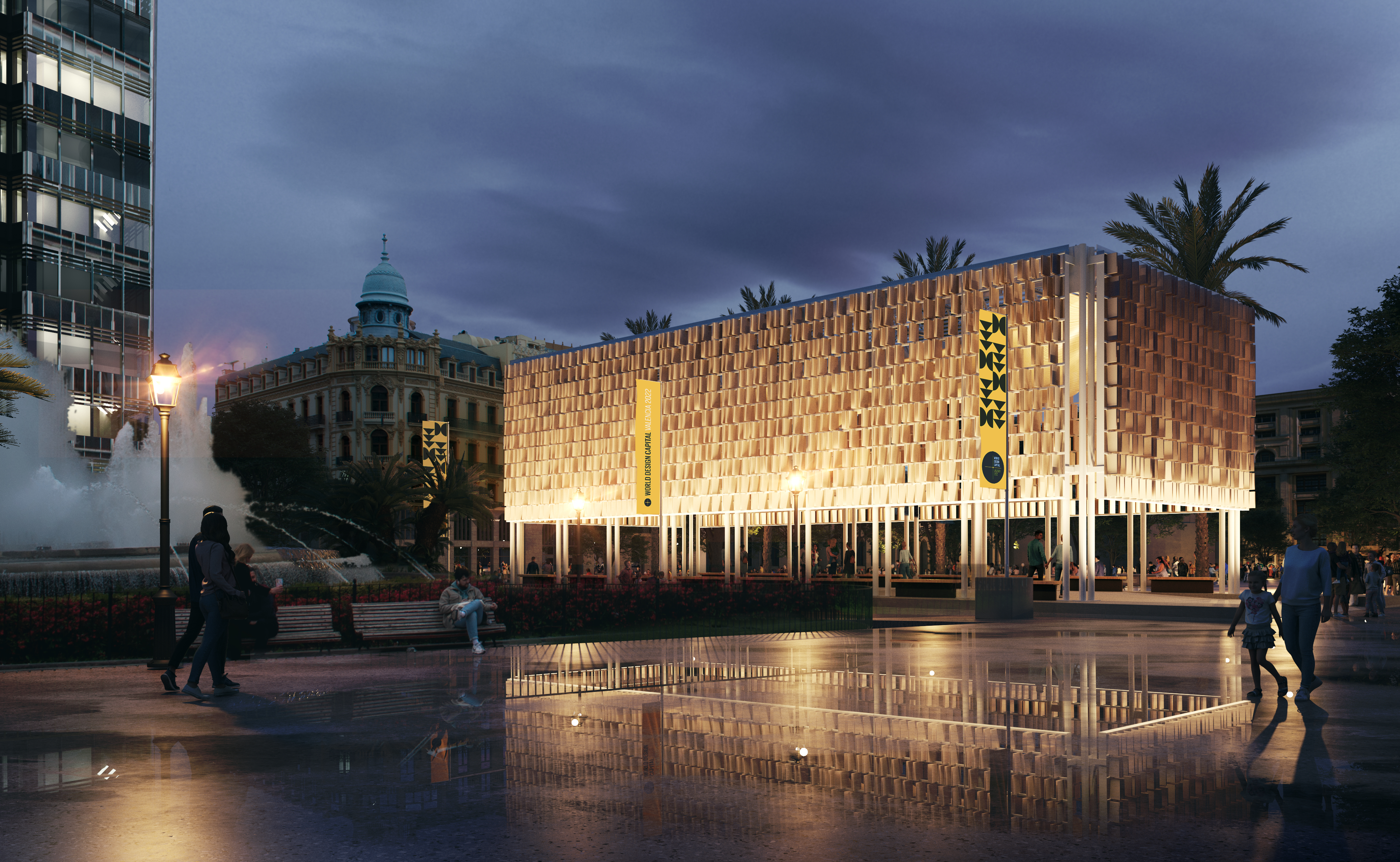 El Ágora, un pabellón sostenible y desmontable, será el escaparate de la cita mundial de Valencia con el diseño