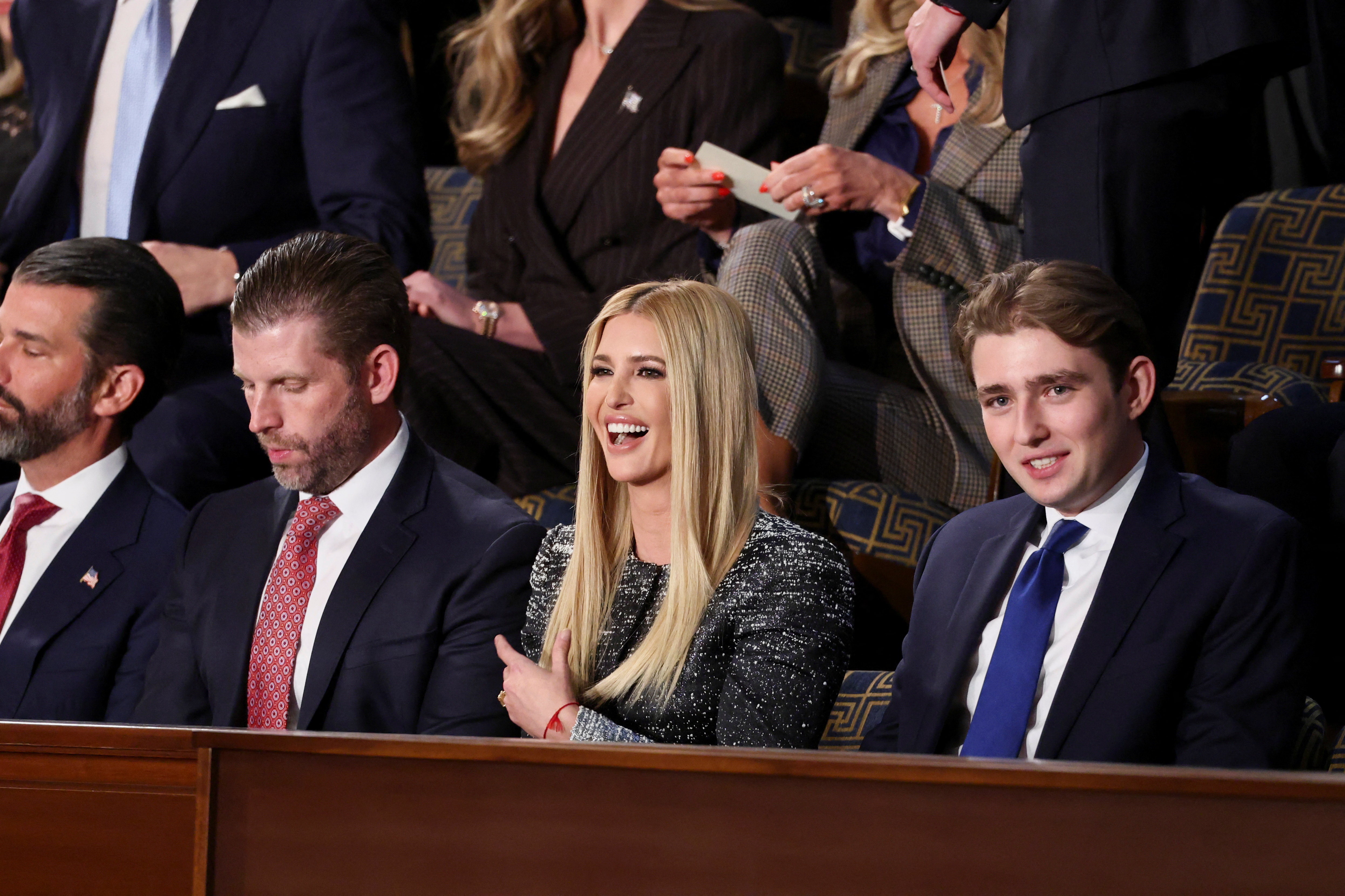 Donald, Eric, Ivanka y Barron Trump.