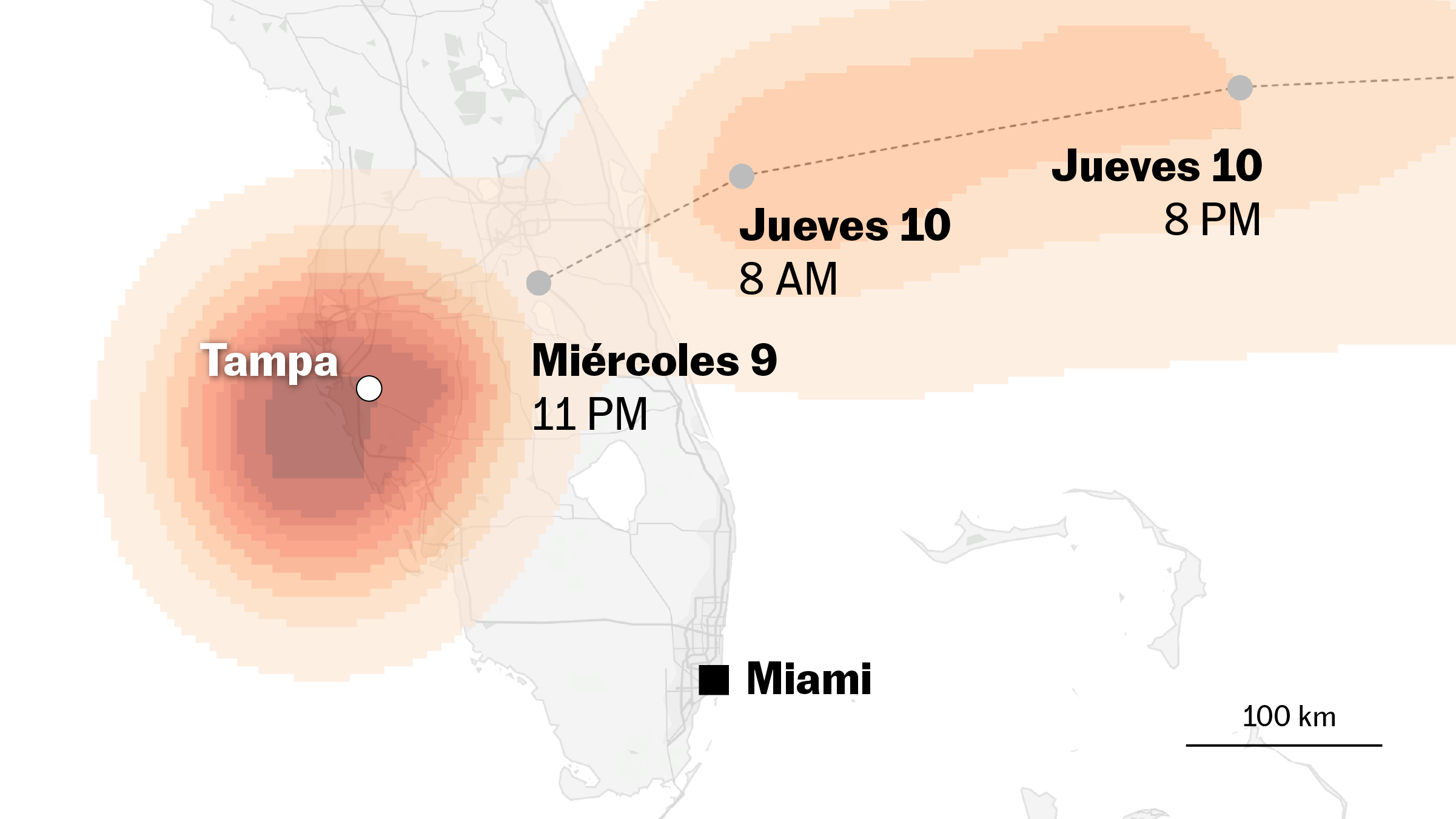 ¿Cómo avanza huracán Milton? Consulte sus efectos y los mapas de su trayectoria