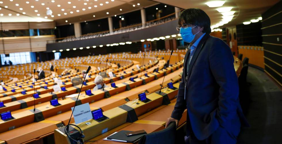 Carles Puigdemont, en el Parlamento Europeo.
