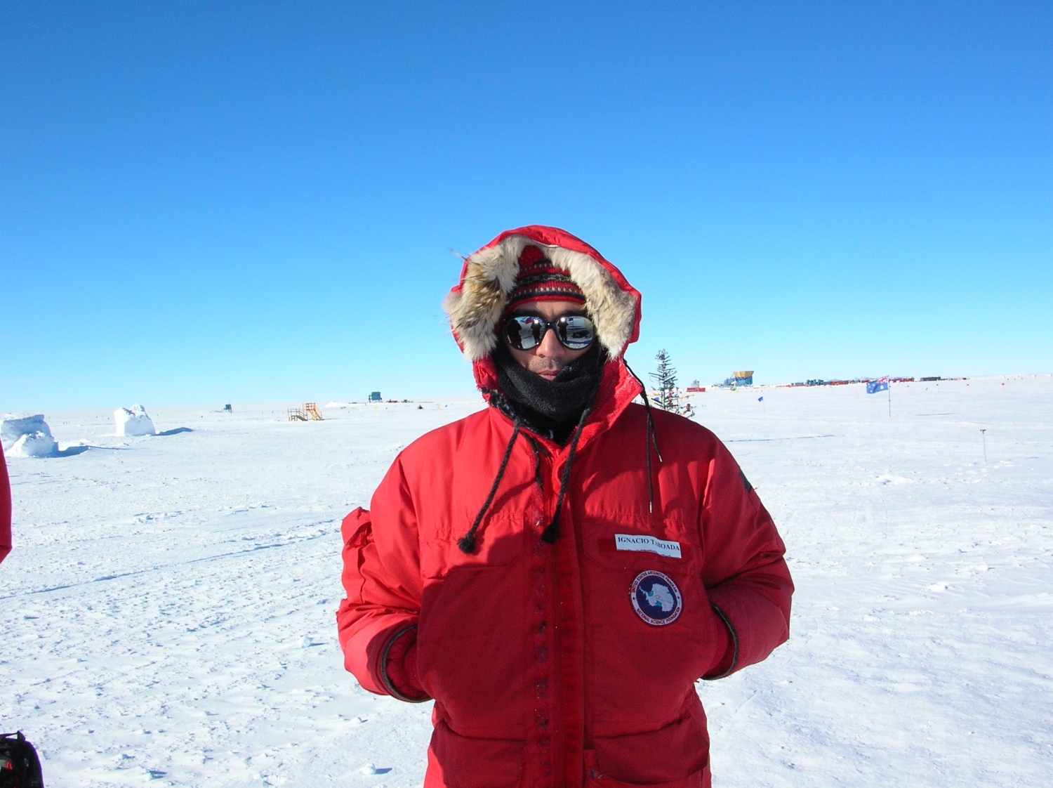 El físico de astropartículas Ignacio Taboada, en la base Amundsen-Scott del Polo Sur.