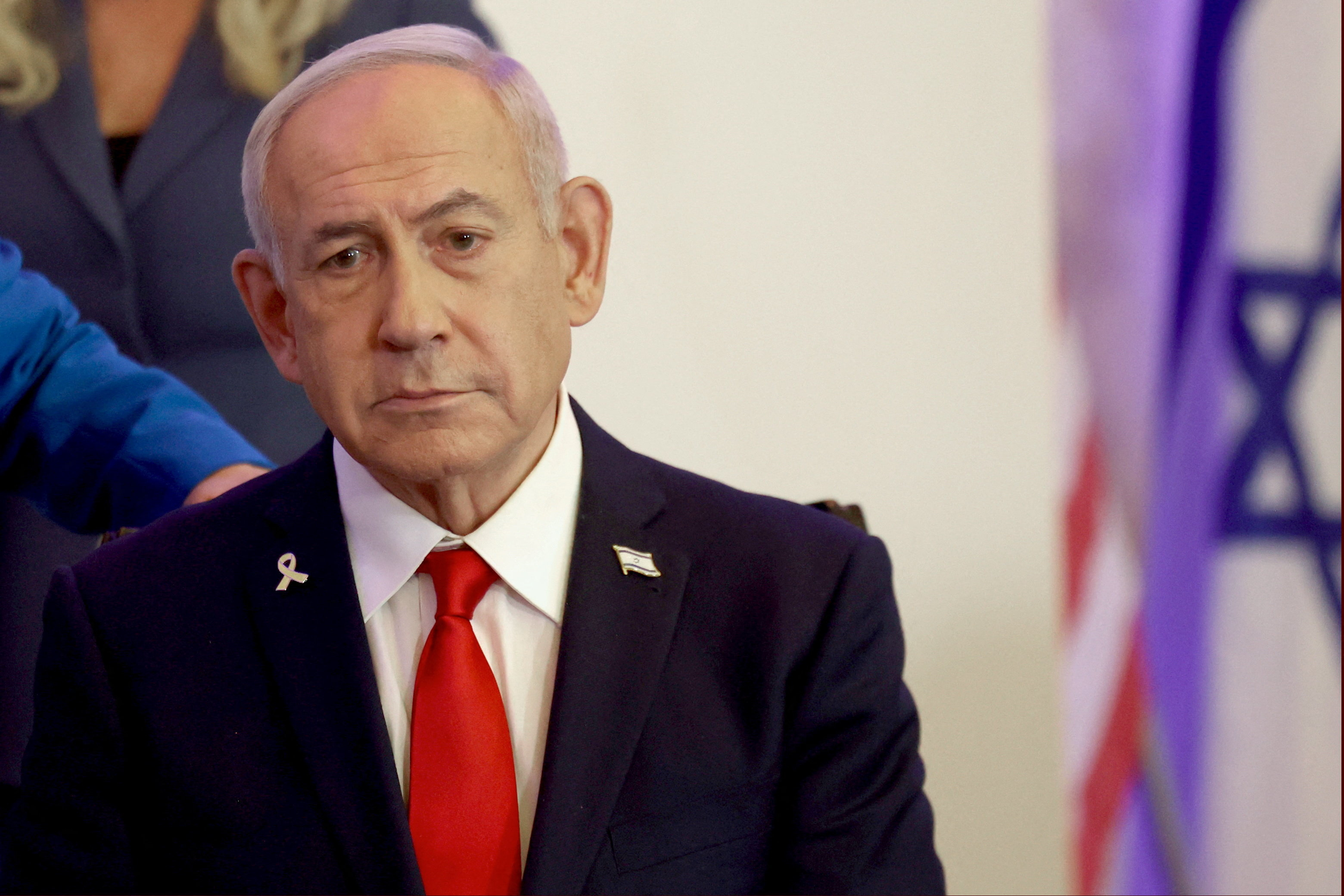 El primer ministro israelí, Benjamín Netanyahu, en una rueda de prensa en Jerusalén, el 27 de julio de 2025.