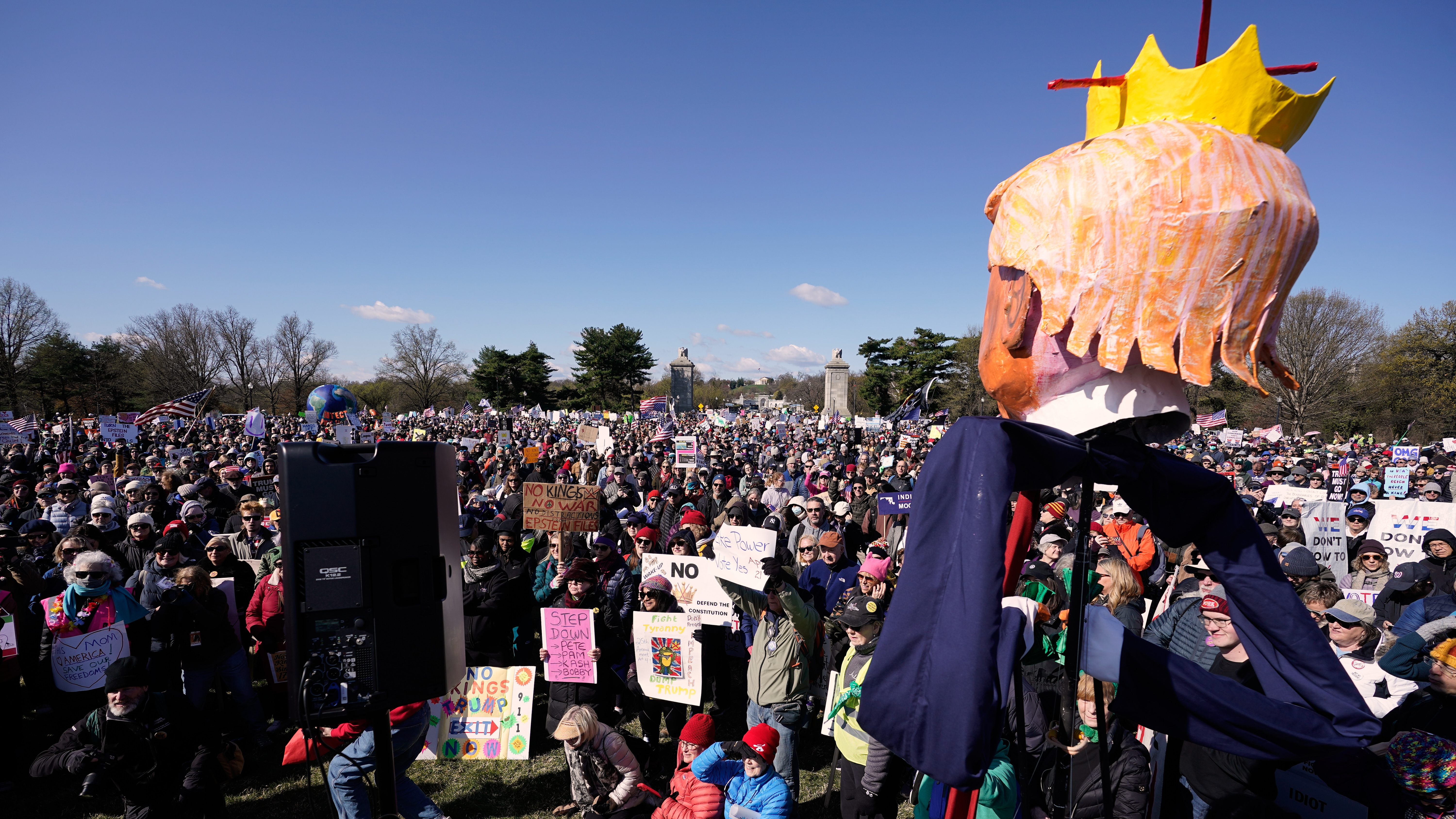 Las marchas «No King» contra Trump en EE UU, en directo