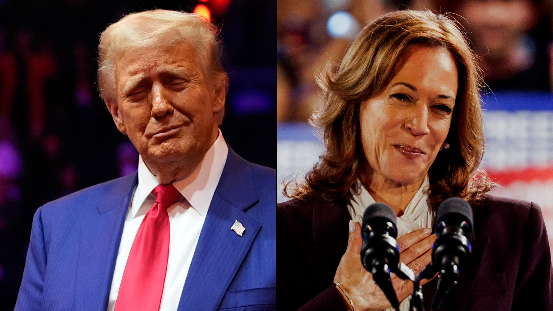 Donald Trump y Kamala Harris