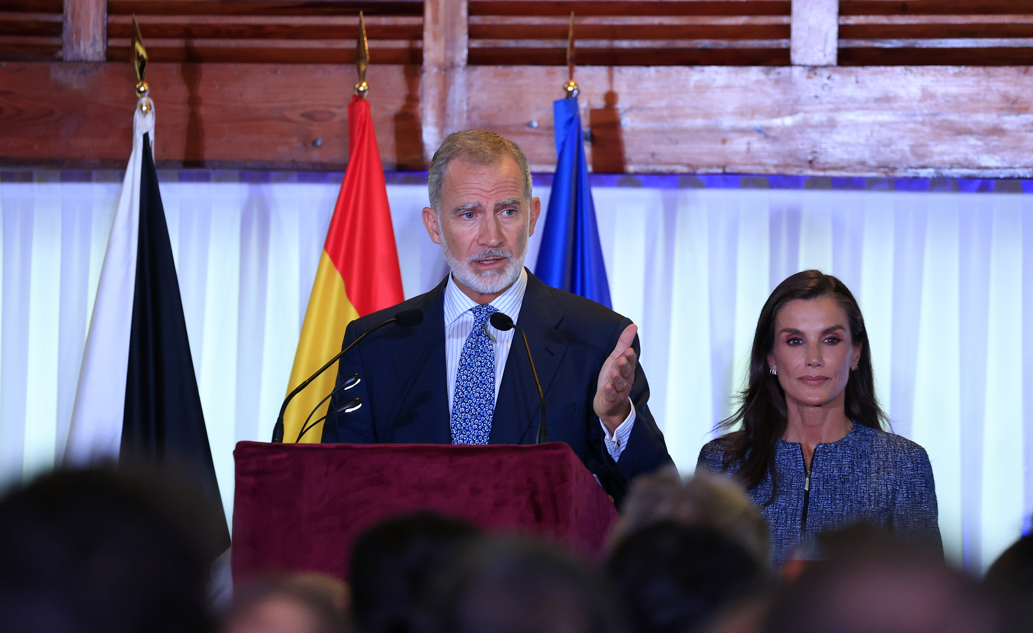 Los Reyes, Felipe y Letizia, este martes en Ceuta.