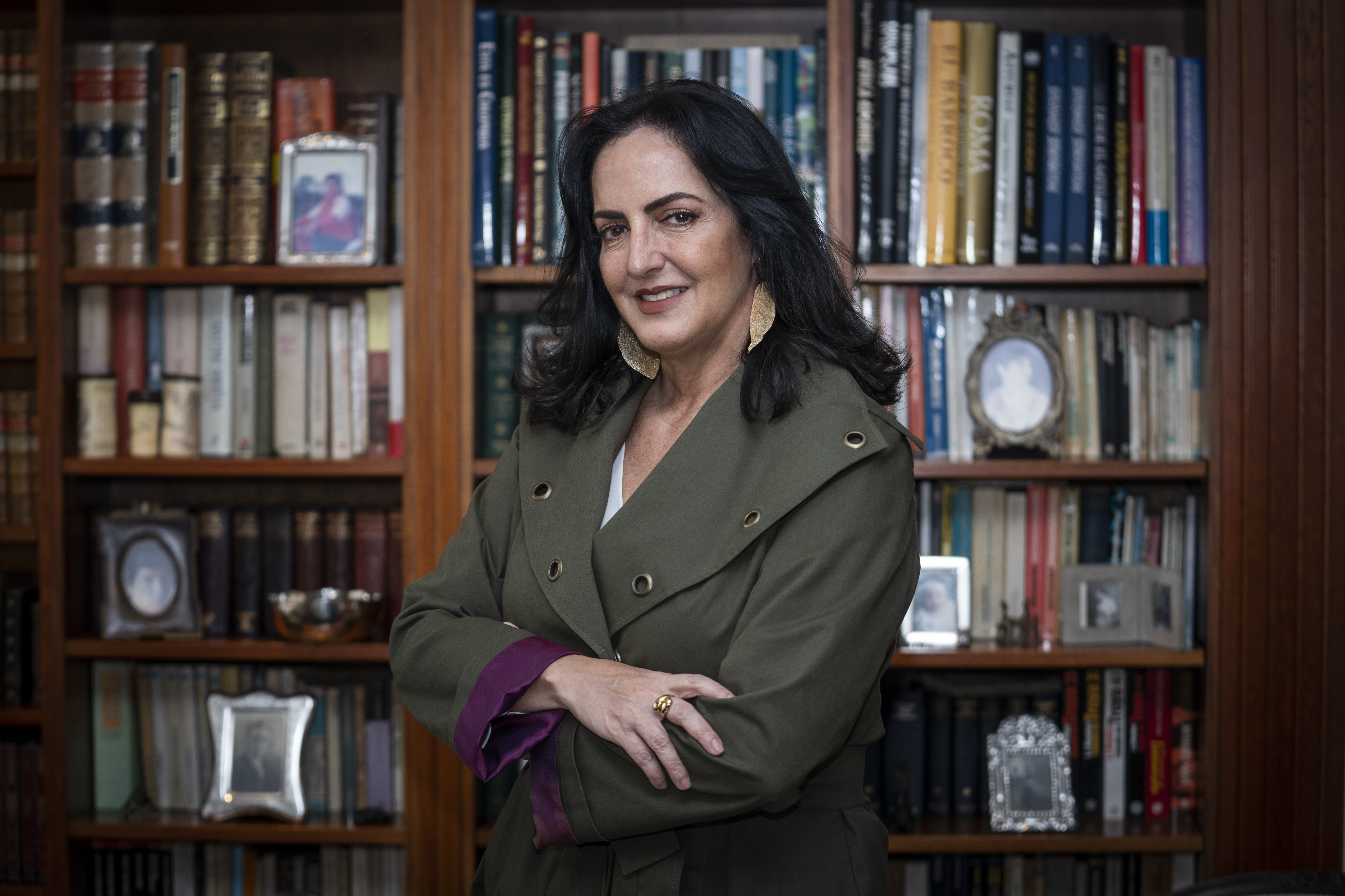 María Fernanda Cabal em sua casa em Bogotá, em 25 de maio.