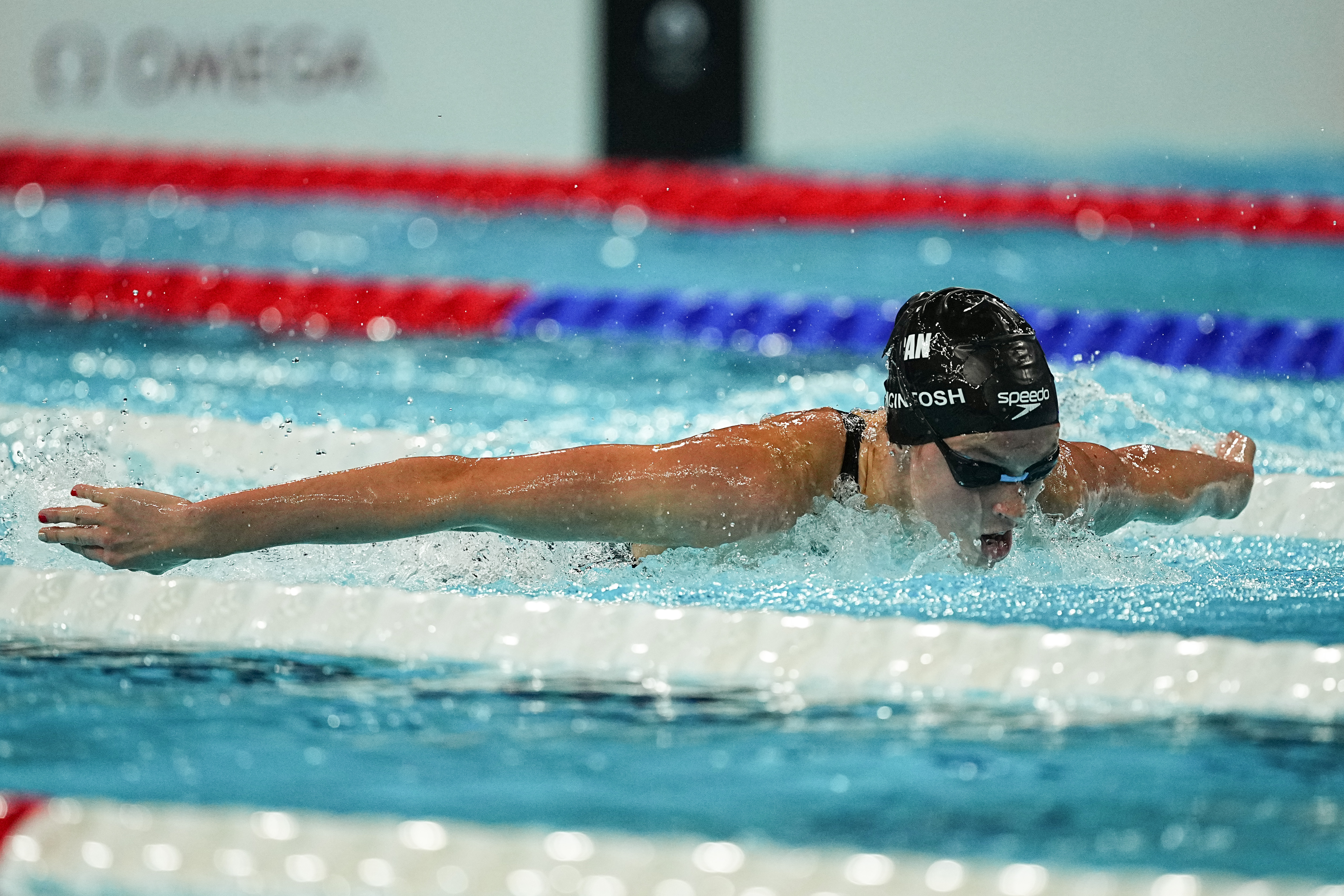 01 August 2024, France, Paris: Canada's Summer Mcintosh competes in the final of the women's 200m butterfly swimming event at the Paris La Defence Arena during the Paris 2024 Olympic Games. Photo: Michael Kappeler/dpa
01/08/2024 ONLY FOR USE IN SPAIN