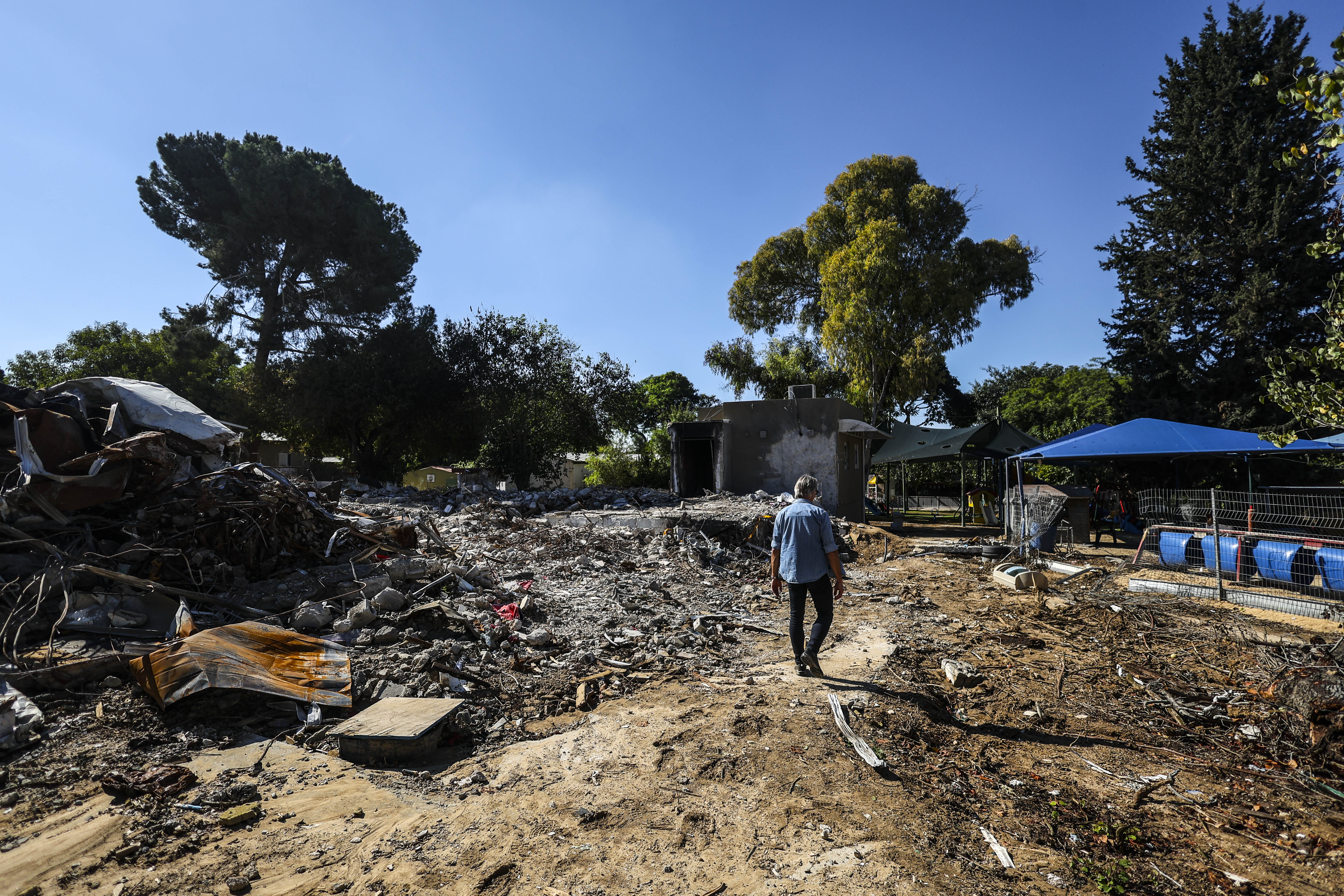 View of Kibbutz Beeri, this Thursday, November 16.