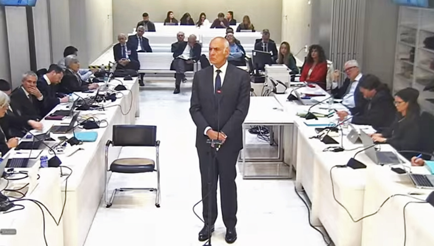 El excomisario Enrique Barón, durante su declaración en la Audiencia Nacional.