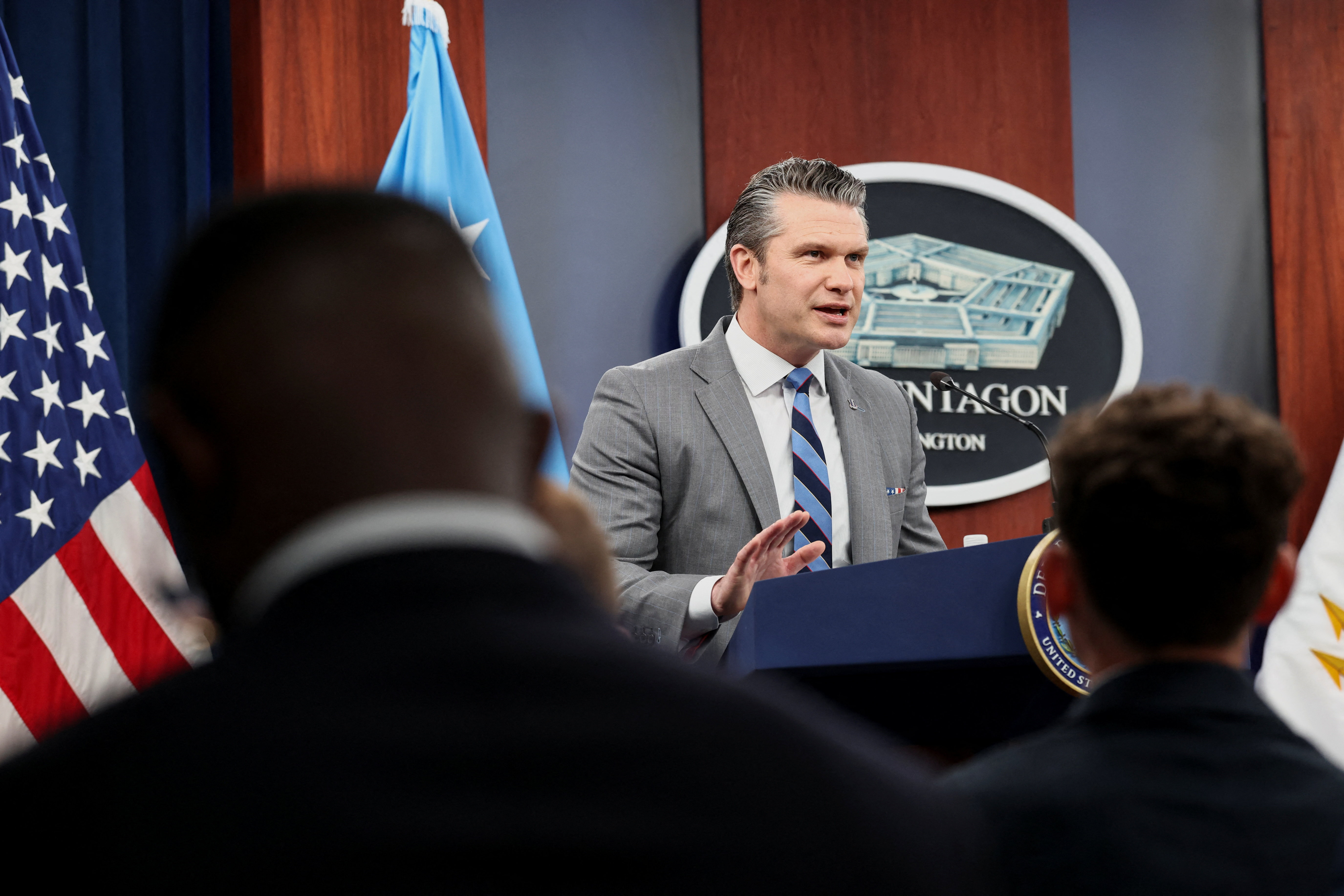 El secretario de Defensa de EE UU Pete Hegseth 
