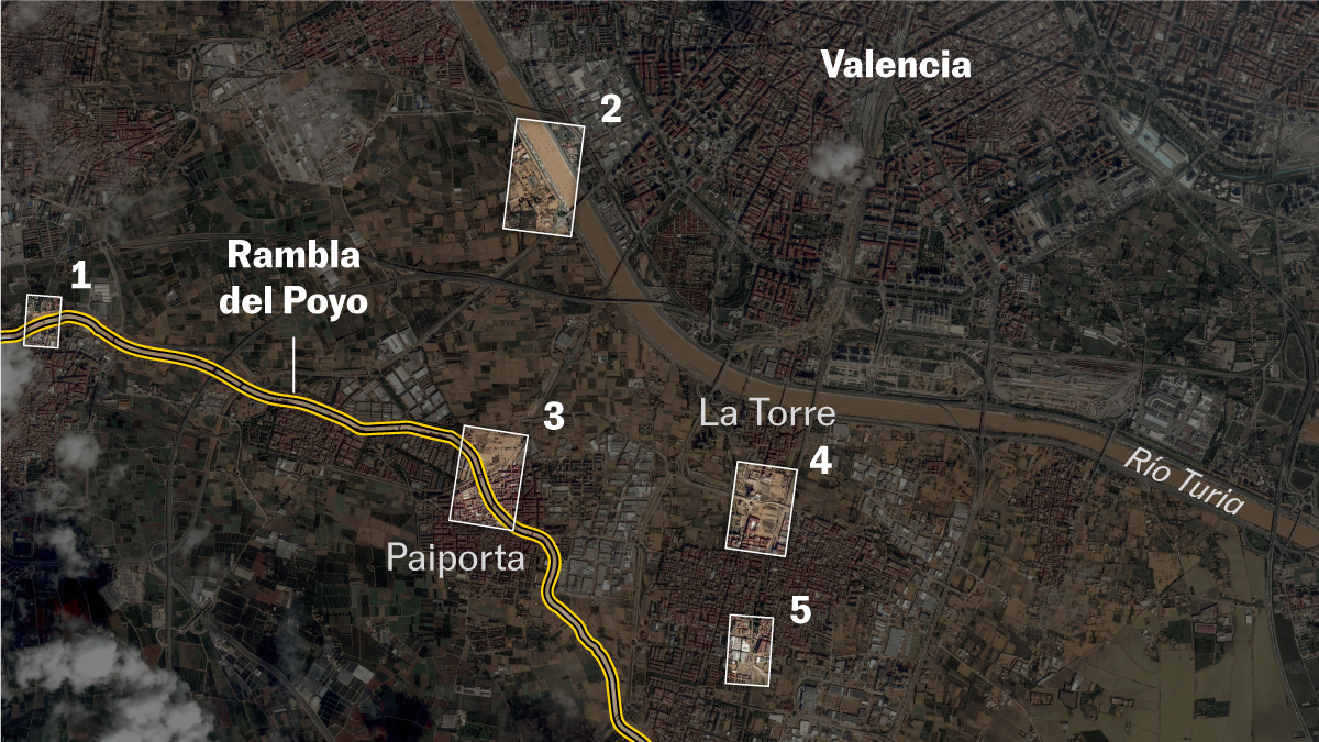 ¿Cómo quedó la zona cero de la dana? Así se ve en las imágenes satelitales más detalladas