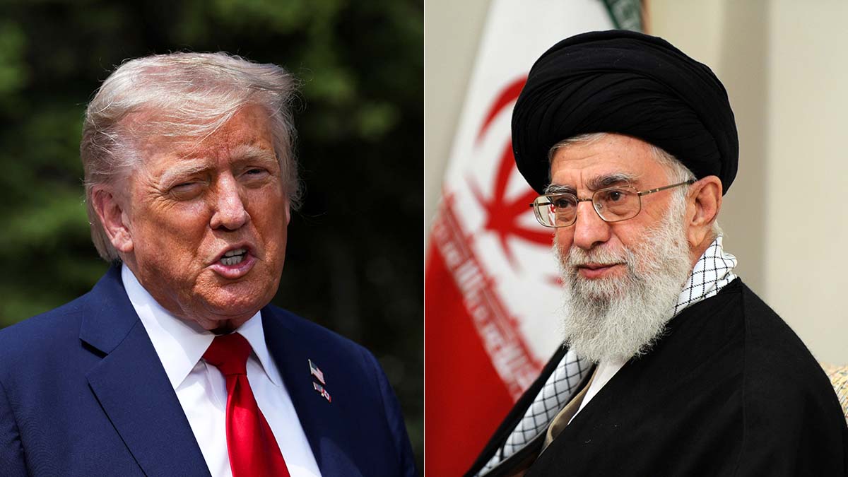 El presidente de EE UU, Donald Trump, y el líder supremo iraní, el ayatolá Ali Jameneí.