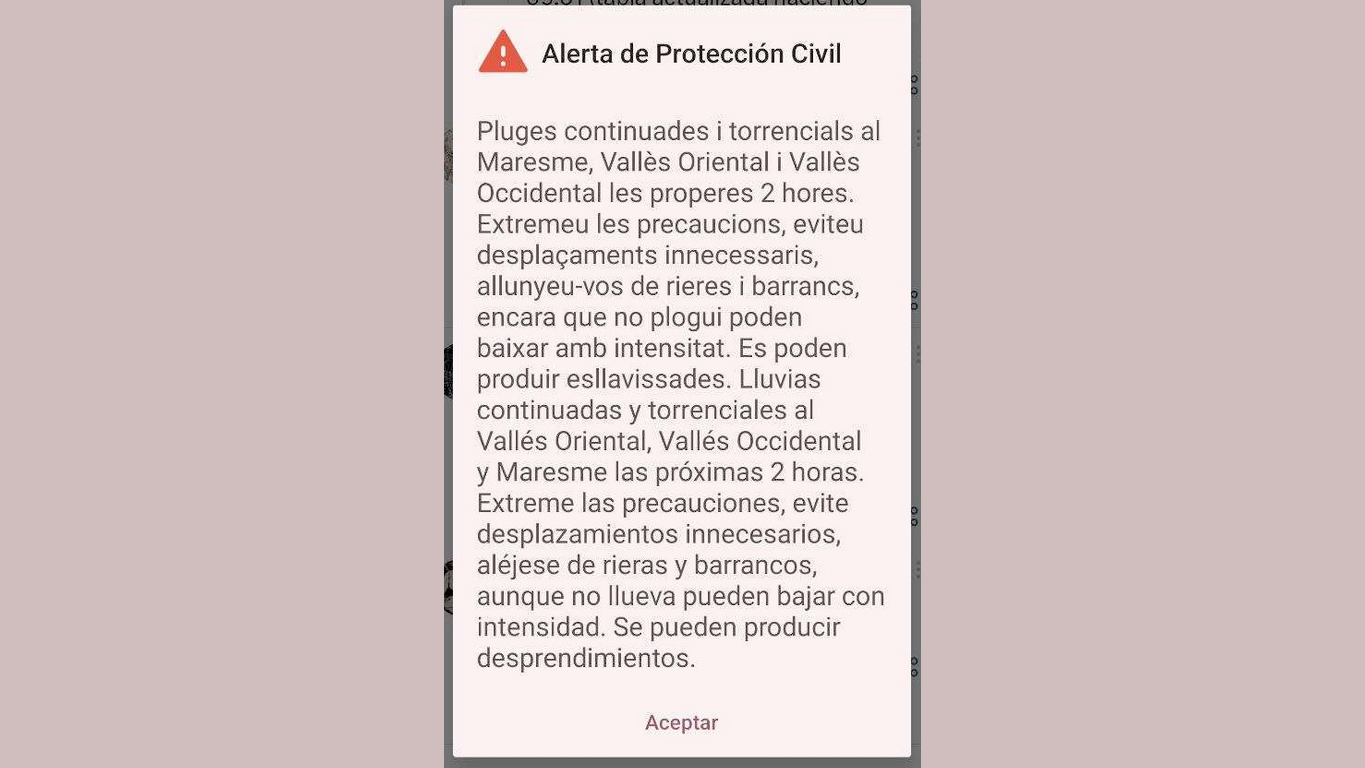 Protección civil amplia las alertas a las comarcas catalanas del Maresme, Vallès Occidental y Oriental 