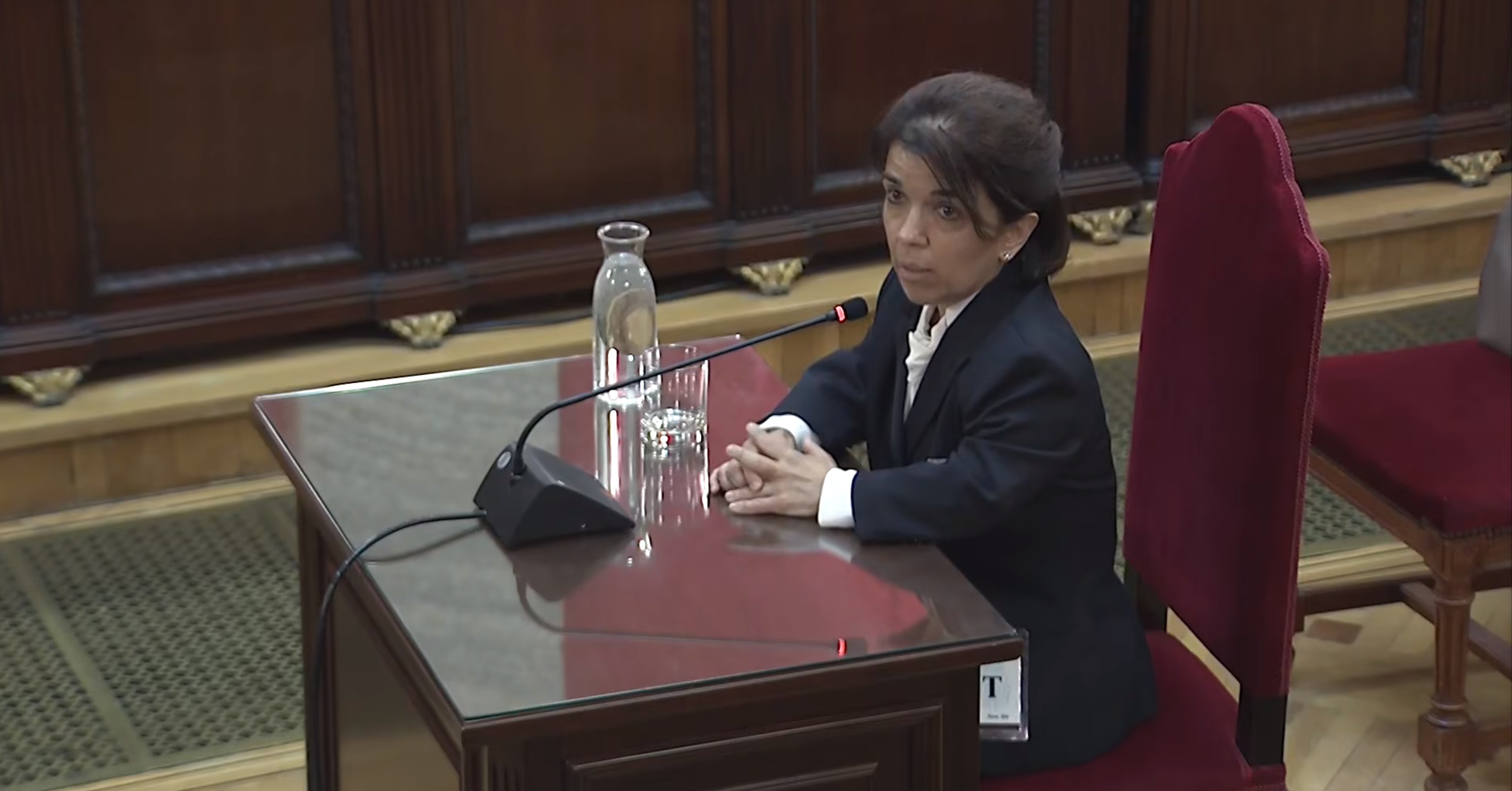 La ex secretaria técnica del Ministerio de Fomento, Angélica Martínez Ortega, en una señal del Tribunal Supremo