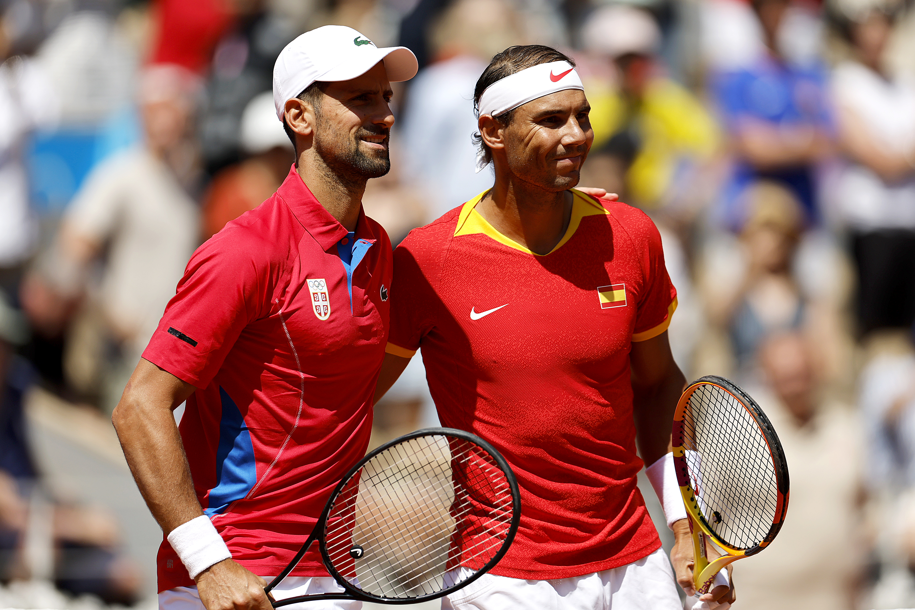 DVd 1124 (29/07/2024)  El tenista español Rafa Nadal a su llegada al partido contra serbio Novak Djokovich celebrado en el marco de los Juegos Olímpicos de París, este lunes. 