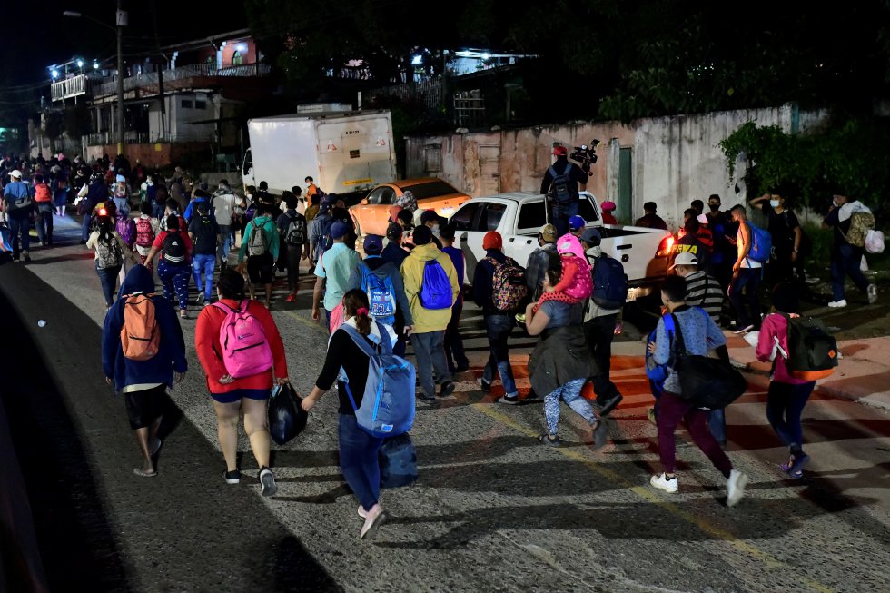 La nueva caravana de migrantes de Honduras en im genes Fotos