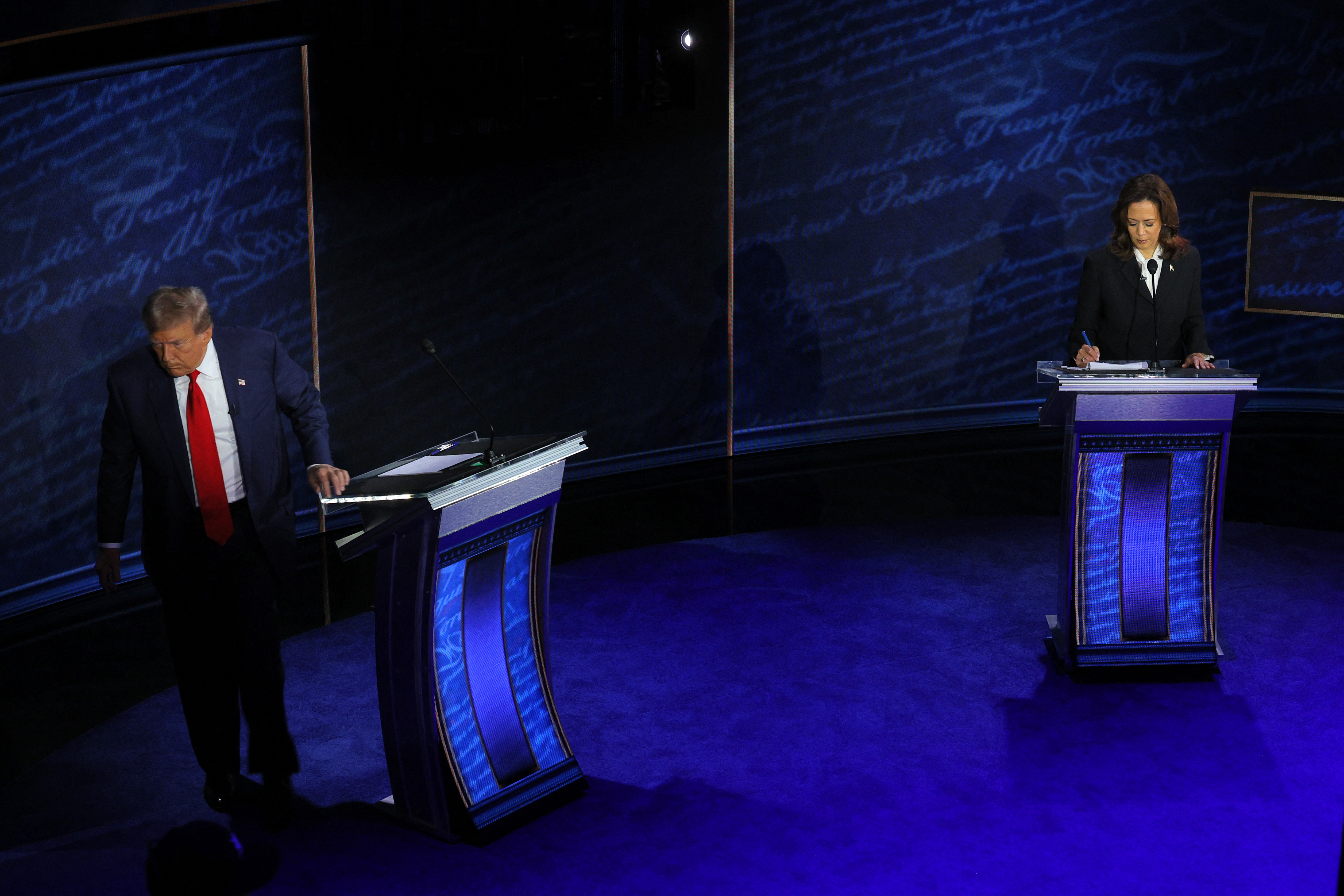 El momento final del debate presidencial.