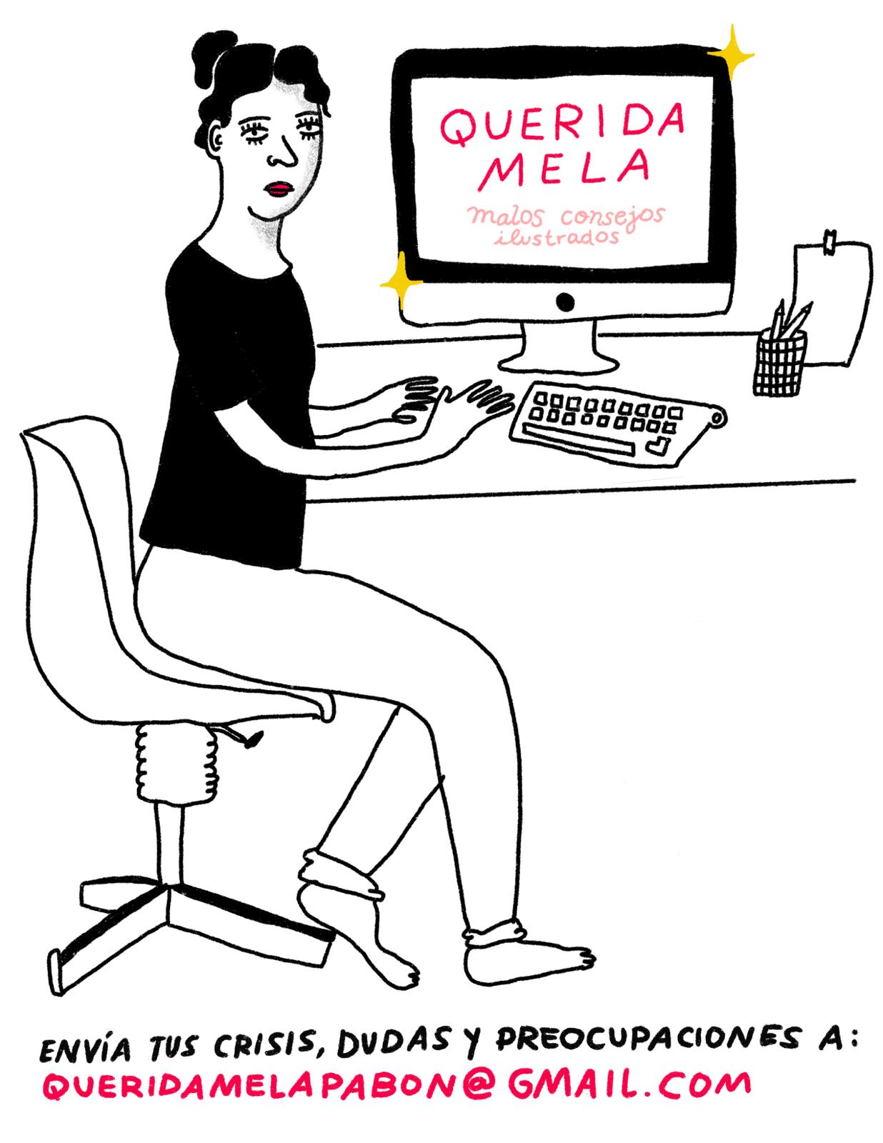 Ilustración de Mela Pabón para el consultorio de 'Querida Mela' en EL PAÍS