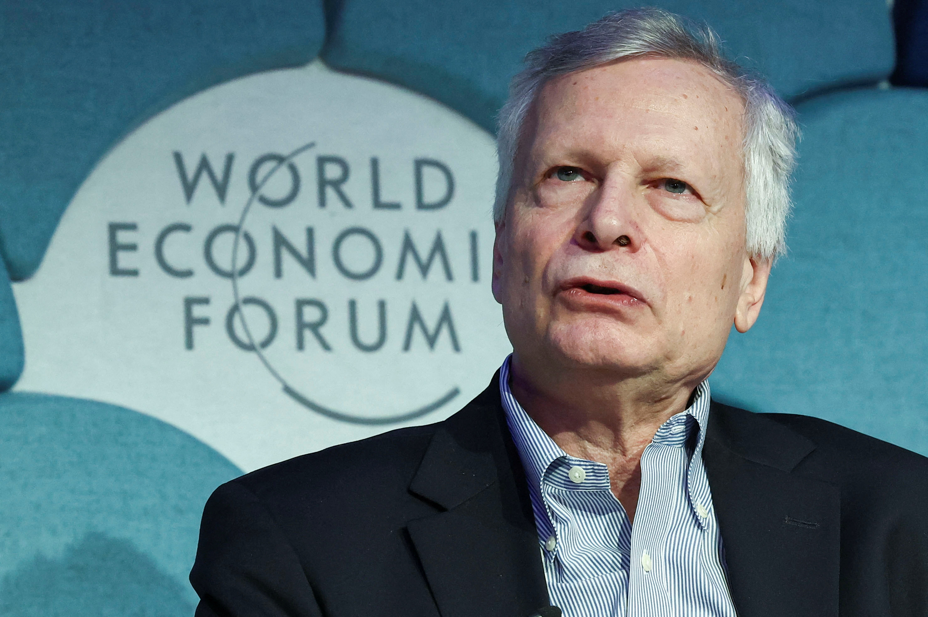 Dani Rodrik, Ford Foundation Professor of International Political Economy at the John F. Kennedy School of Government at Harvard University attends the 55th annual World Economic Forum (WEF) meeting in Davos, Switzerland, January 23, 2025.,Image: 956715025, License: Rights-managed, Restrictions: , Model Release: no,