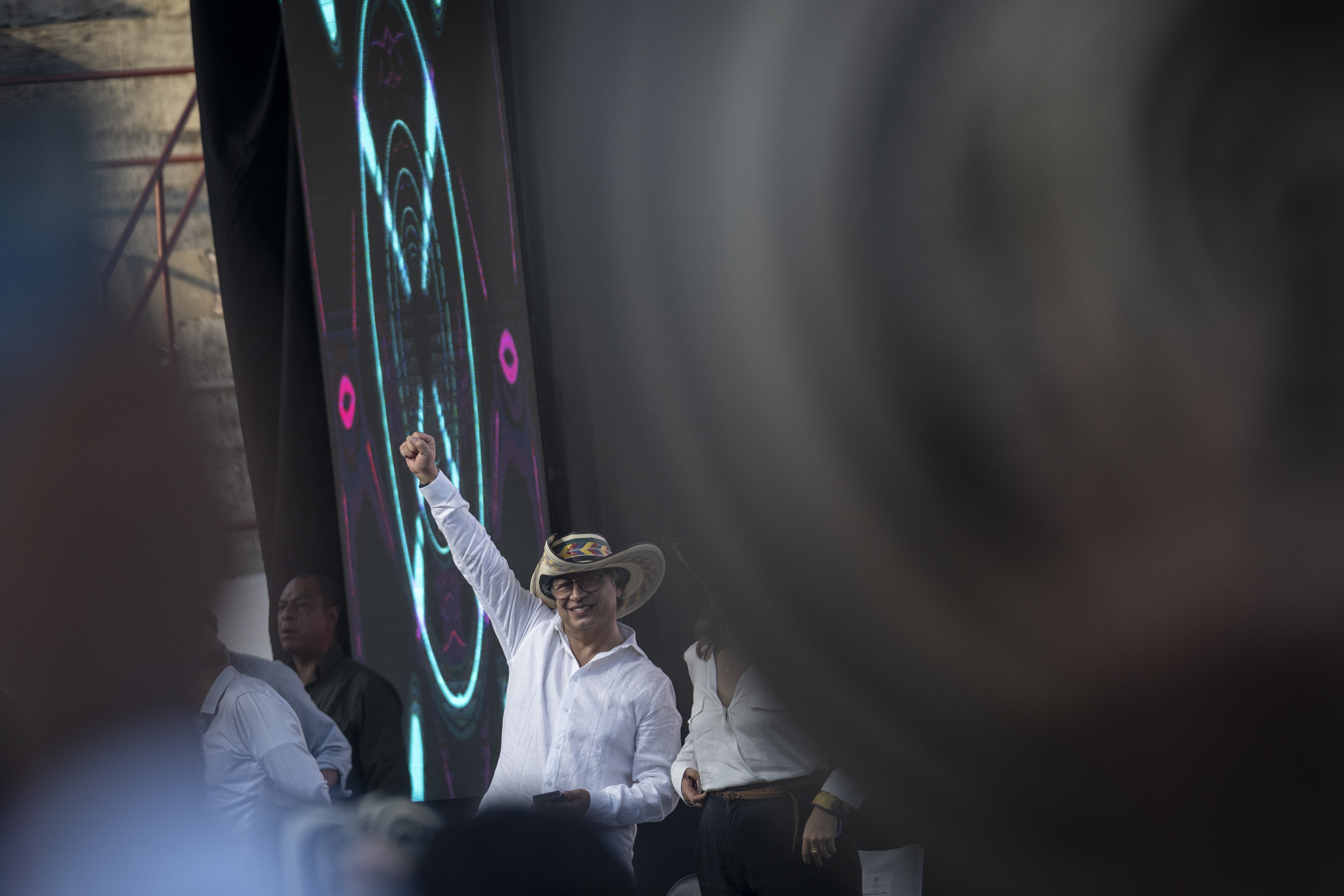 Gustavo Petro durante a Assembleia Popular Campesina, dia 3 de agosto em Sincelejo (Sucre).