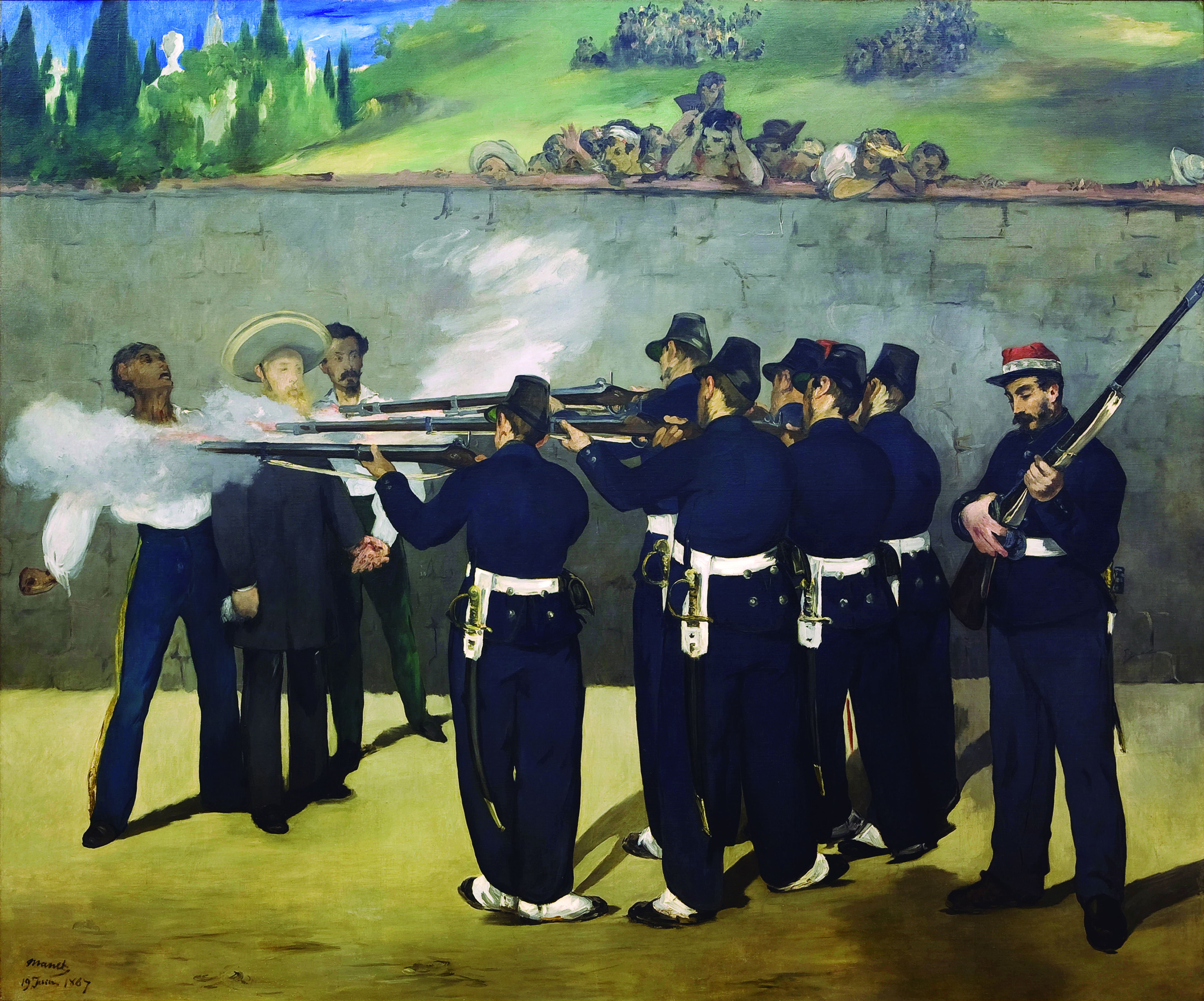 'El fusilamiento de Maximiliano', por Manet.