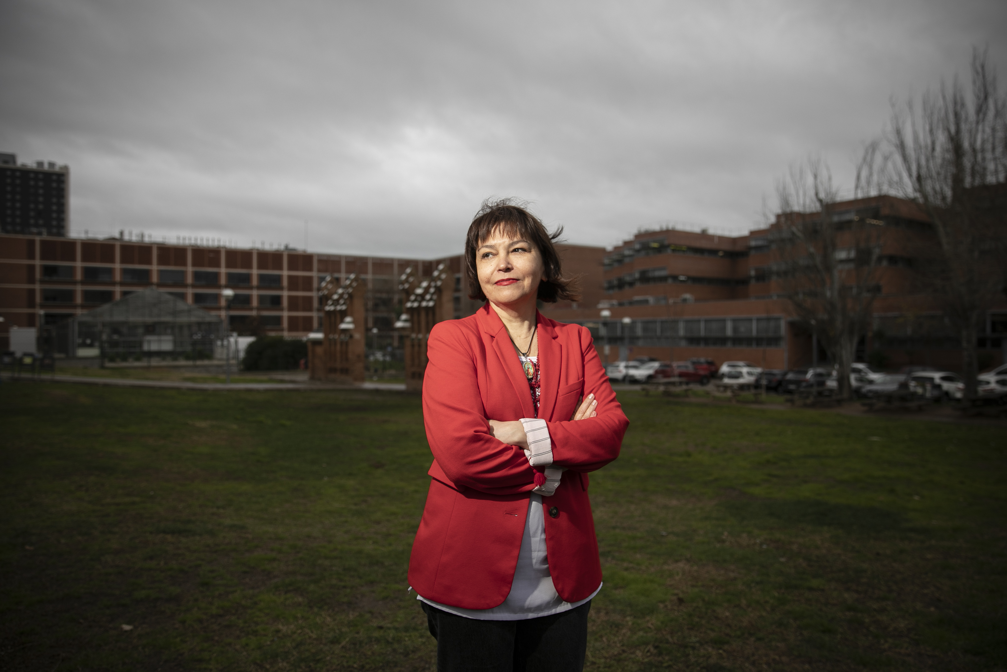 Hanna Liventseva, expresidenta de la Asociación de Geólogos de Ucrania, en el centro de investigación Geociencias Barcelona.