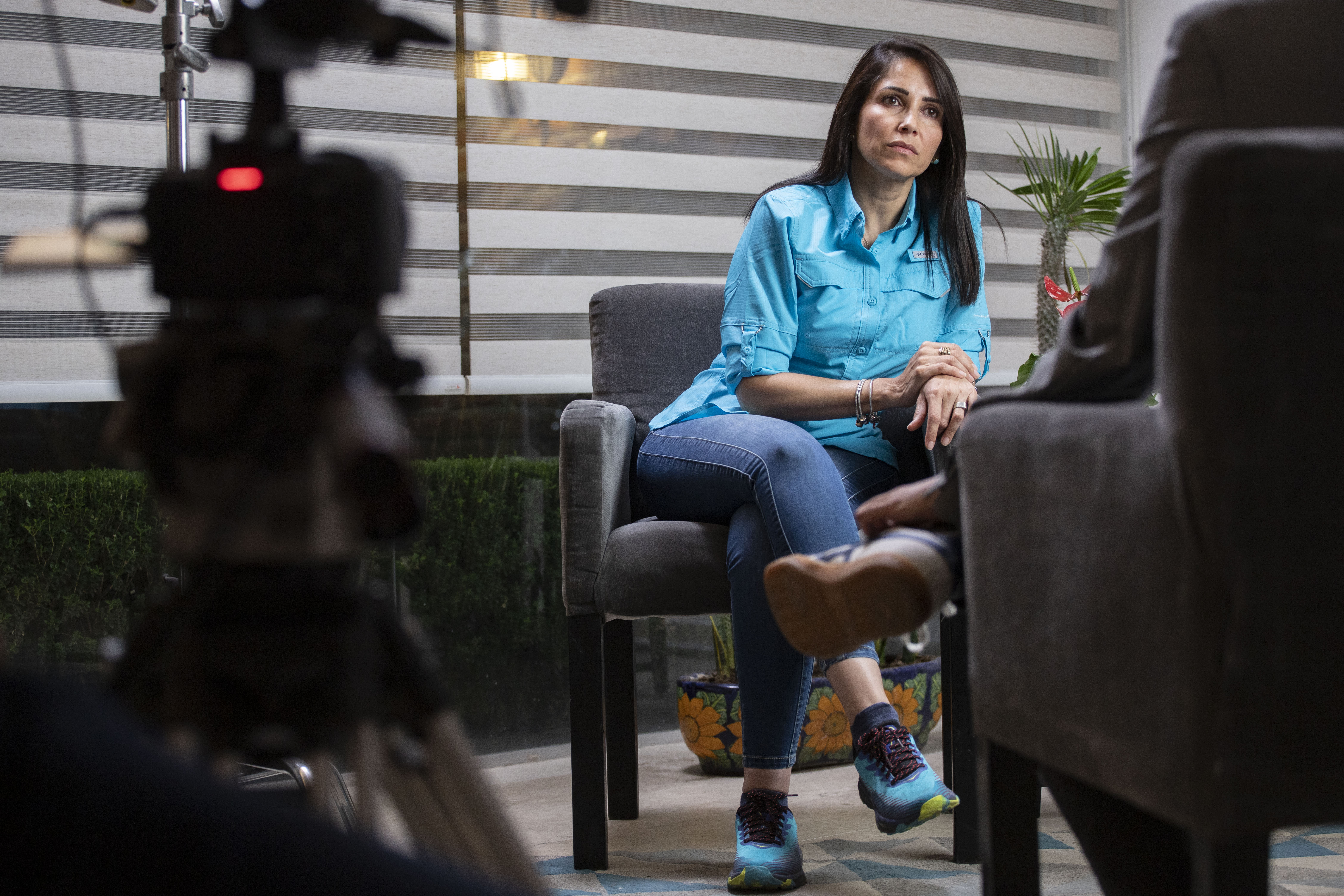 Luisa González, durante entrevista. 