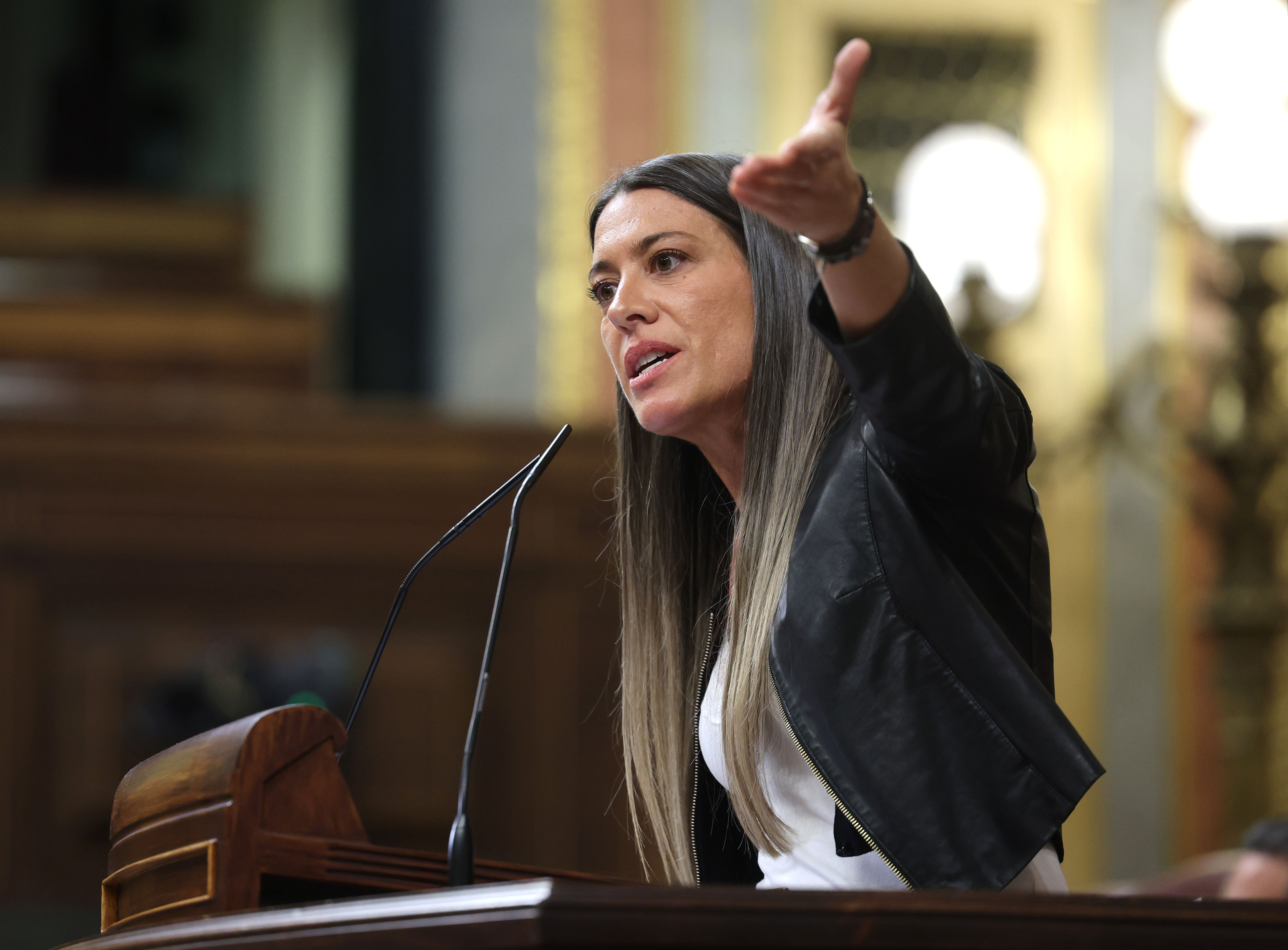 Miriam Nogueras en el Congreso de los Diputados, este miércoles.
