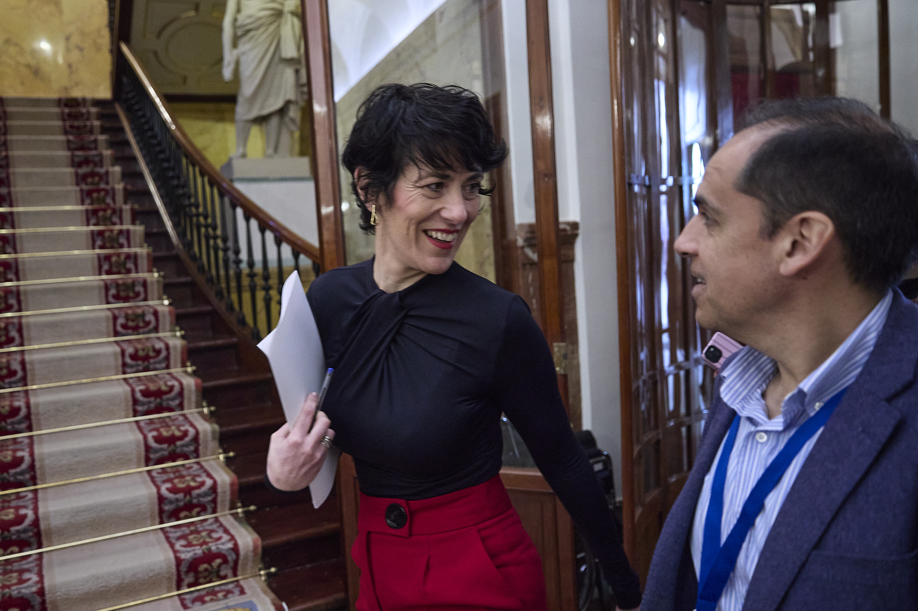 La ministra de Seguridad Social, Inclusión y Migraciones, Elma Saiz, durante una sesión plenaria, en el Congreso de los Diputados, a 26 de febrero de 2026, en Madrid (España). El Pleno del Congreso vota hoy la derogación o convalidación del decreto ley que prorroga el llamado 'escudo social' que incluye la moratoria antidesahucios, y de nuevo el PP, Vox y Junts han anunciado su voto en contra del texto que ya fue rechazado hace semanas en la Cámara Baja cuando el texto incluía también la revalorización de las pensiones, medida que hoy se presenta en la cámara por separado del resto del escudo social y previsiblemente si saldrá adelante.
26 FEBRERO 2026
Jesús Hellín   / Europa Press
26/02/2026
