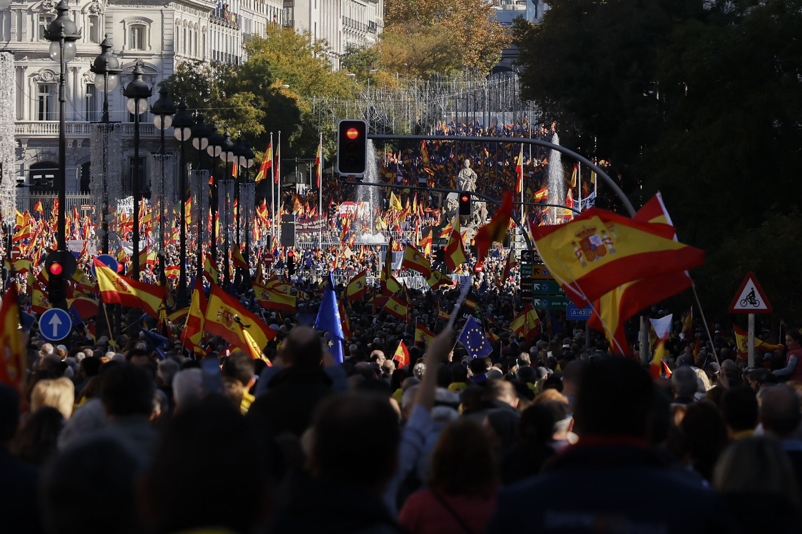 La manifestación en Madrid contra la amnistía, en imágenes