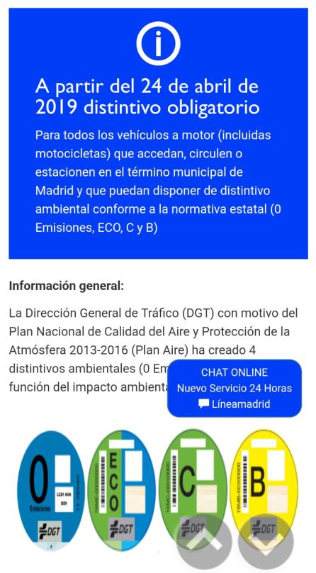 Atención conductores: desde el 24 de abril, multa por no llevar visible la etiqueta medioambiental de la DGT en Madrid | Actualidad | Cadena