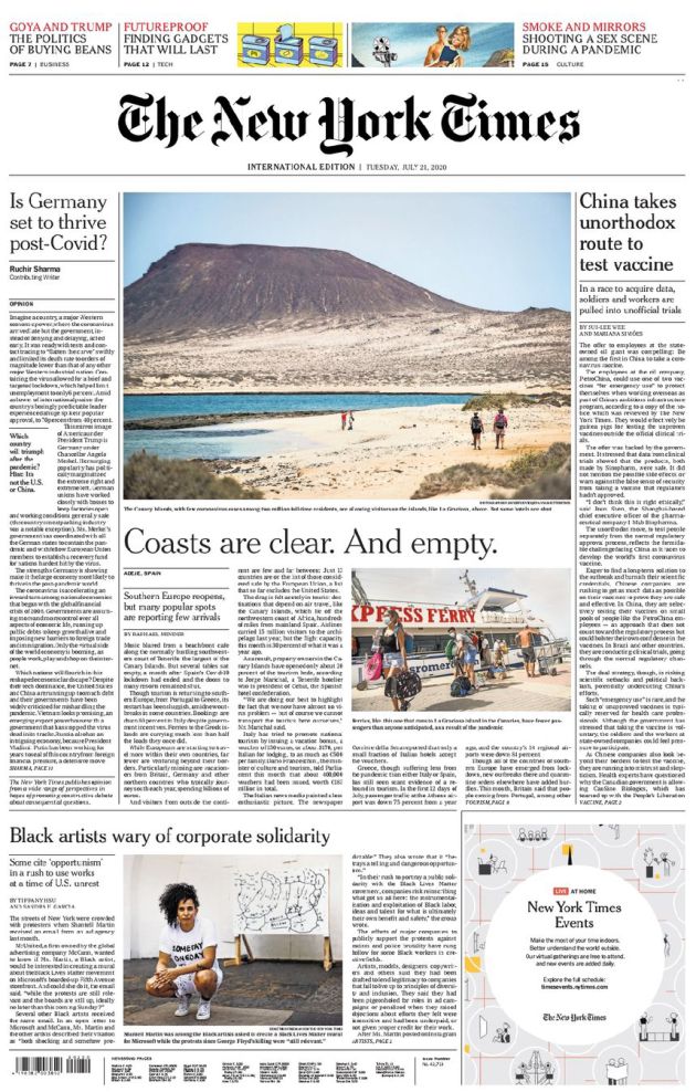 La isla de La Graciosa, protagonista en la portada de 'The New York Times'  | Actualidad | Cadena SER