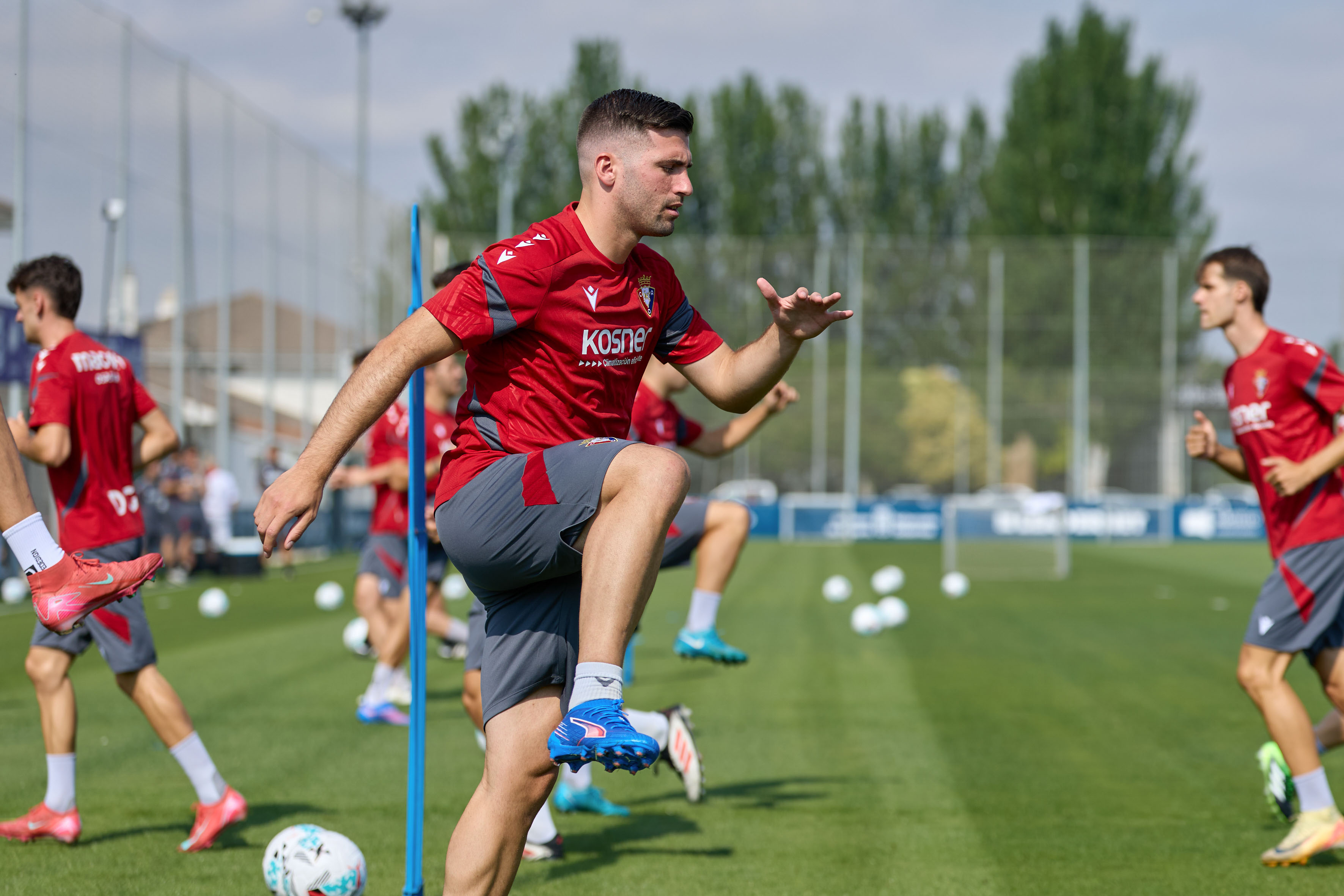 El jugador del Osasuna, Jesús Areso durante el primer entrenamiento de la temporada 2025-2026