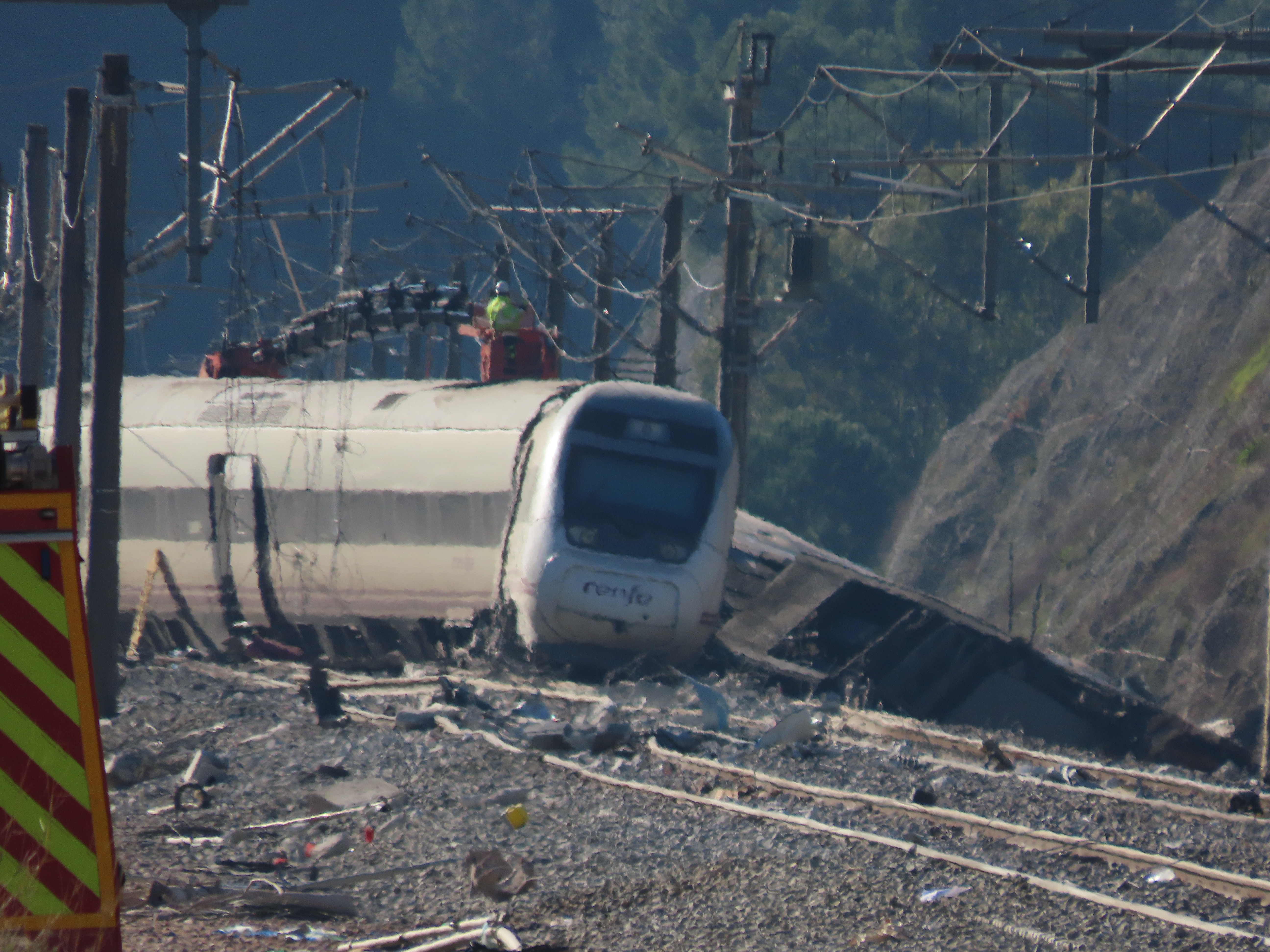 Tren Alvia con destino Madrid-Huelva, siniestrado en Adamuz (Córdoba) el 18 de enero de 2026