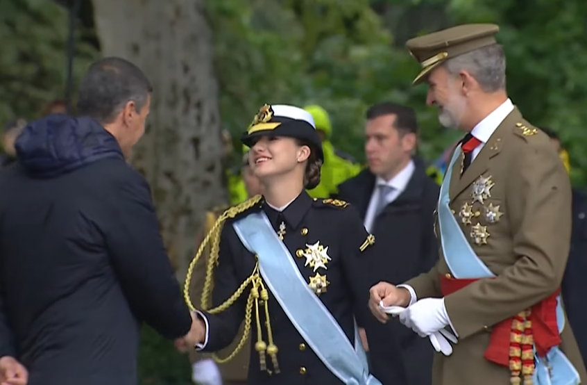 Leonor en el desfile del 12-O