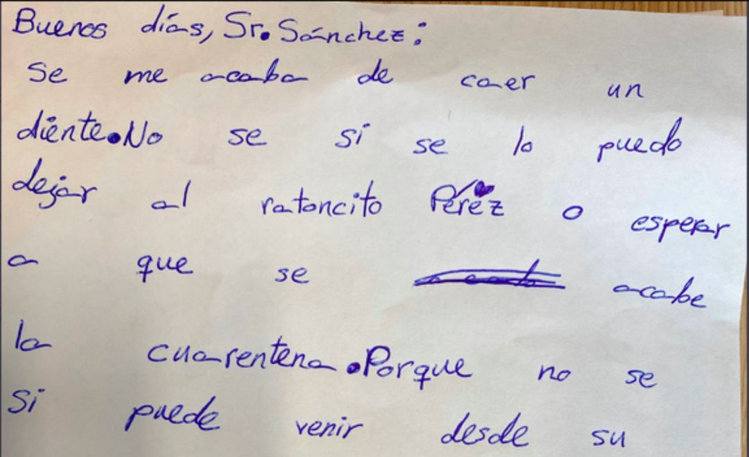 Carta del Ratoncito Pérez 