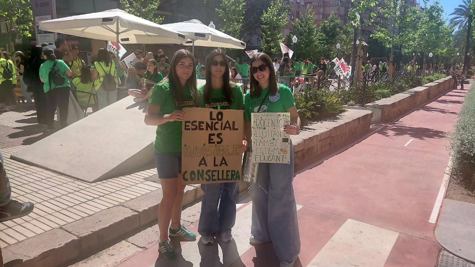 Manifestación en Alicante el primer día de huelga en la educación valenciana