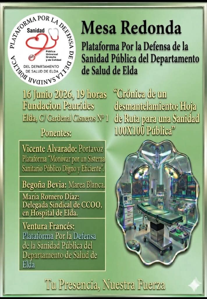La actividad pretende convertirse en un espacio de reflexión y debate sobre el presente y el futuro de la asistencia sanitaria en el departamento de salud de Elda.