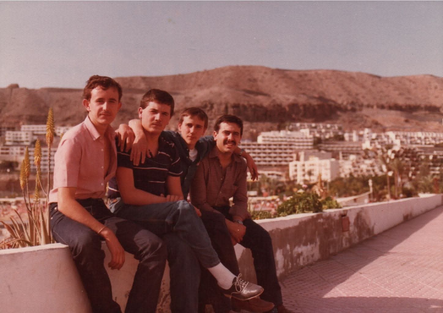 Joaquín Fernández, Jose Ramón Guardiola, Damián Millán y Andres De La Rosa, en Gran Canaria