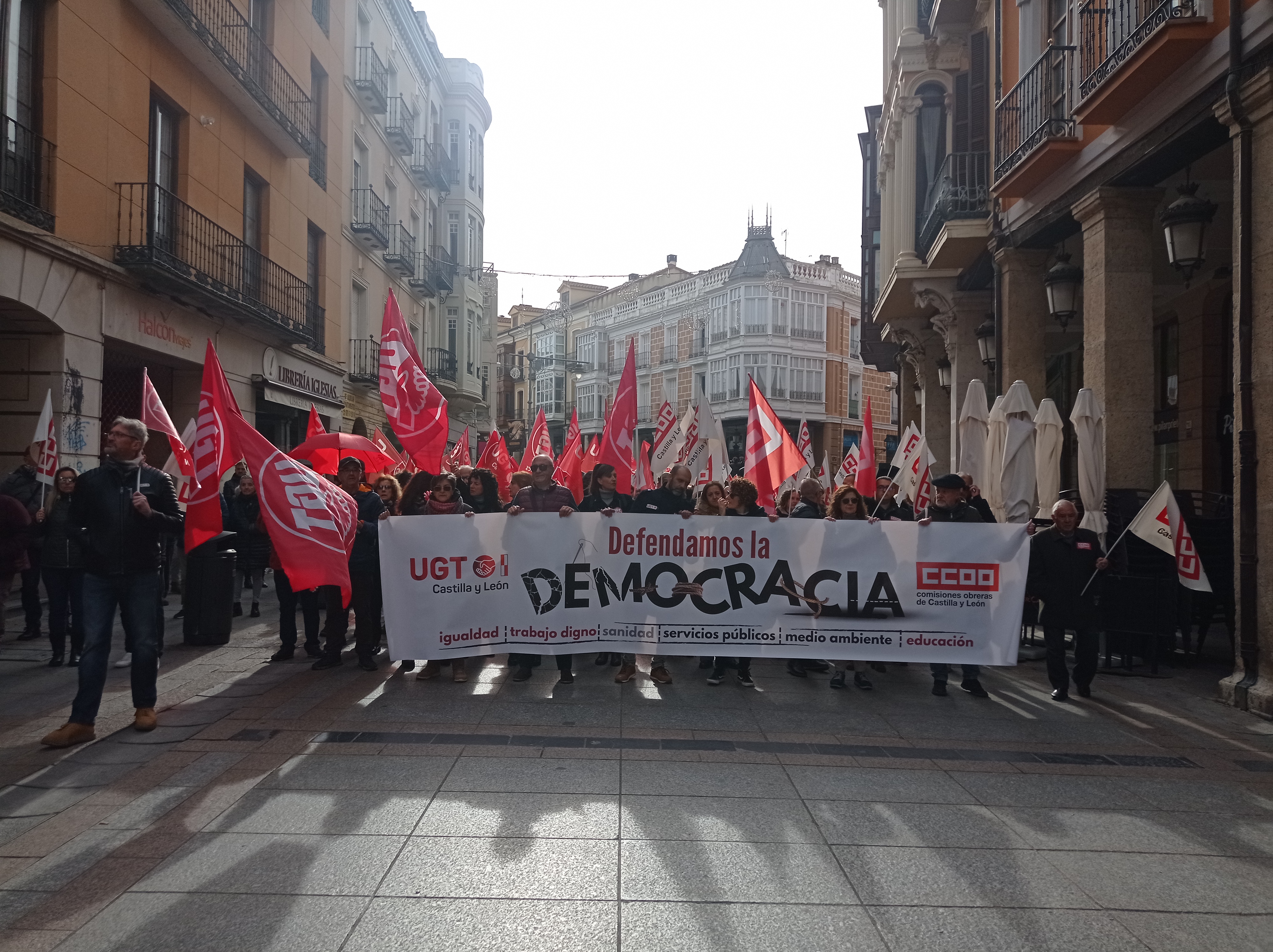 Movilización en Palencia por la pérdida de derechos en Castilla y León