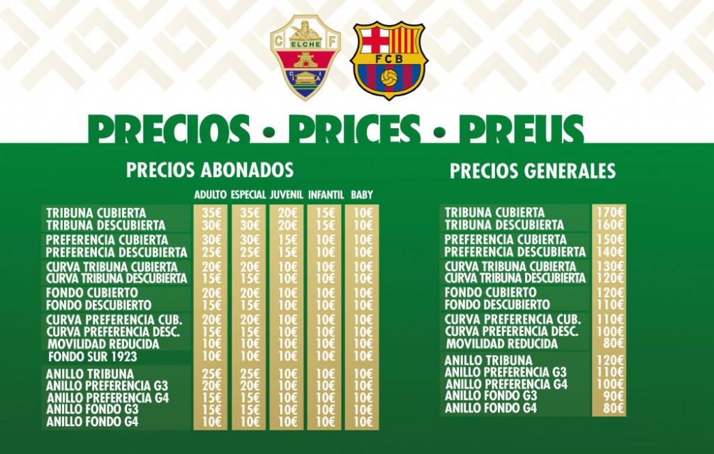 Comprar entradas elche barcelona 2023