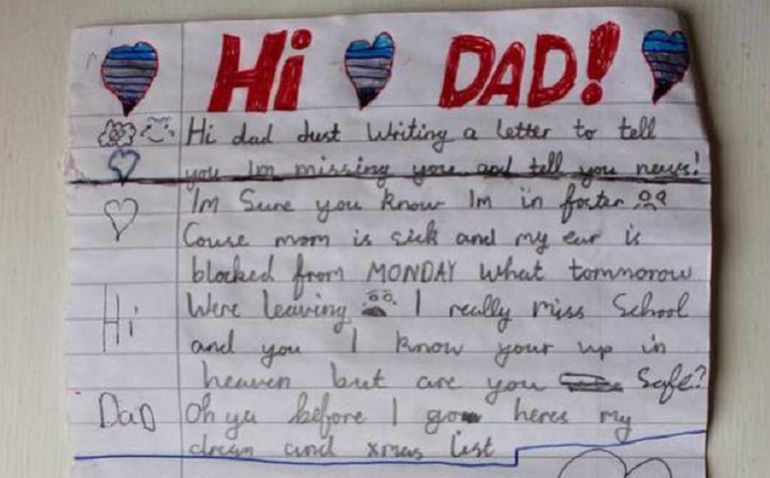 La carta más emotiva de un niño que perdió a su padre | Deportes | Cadena  SER