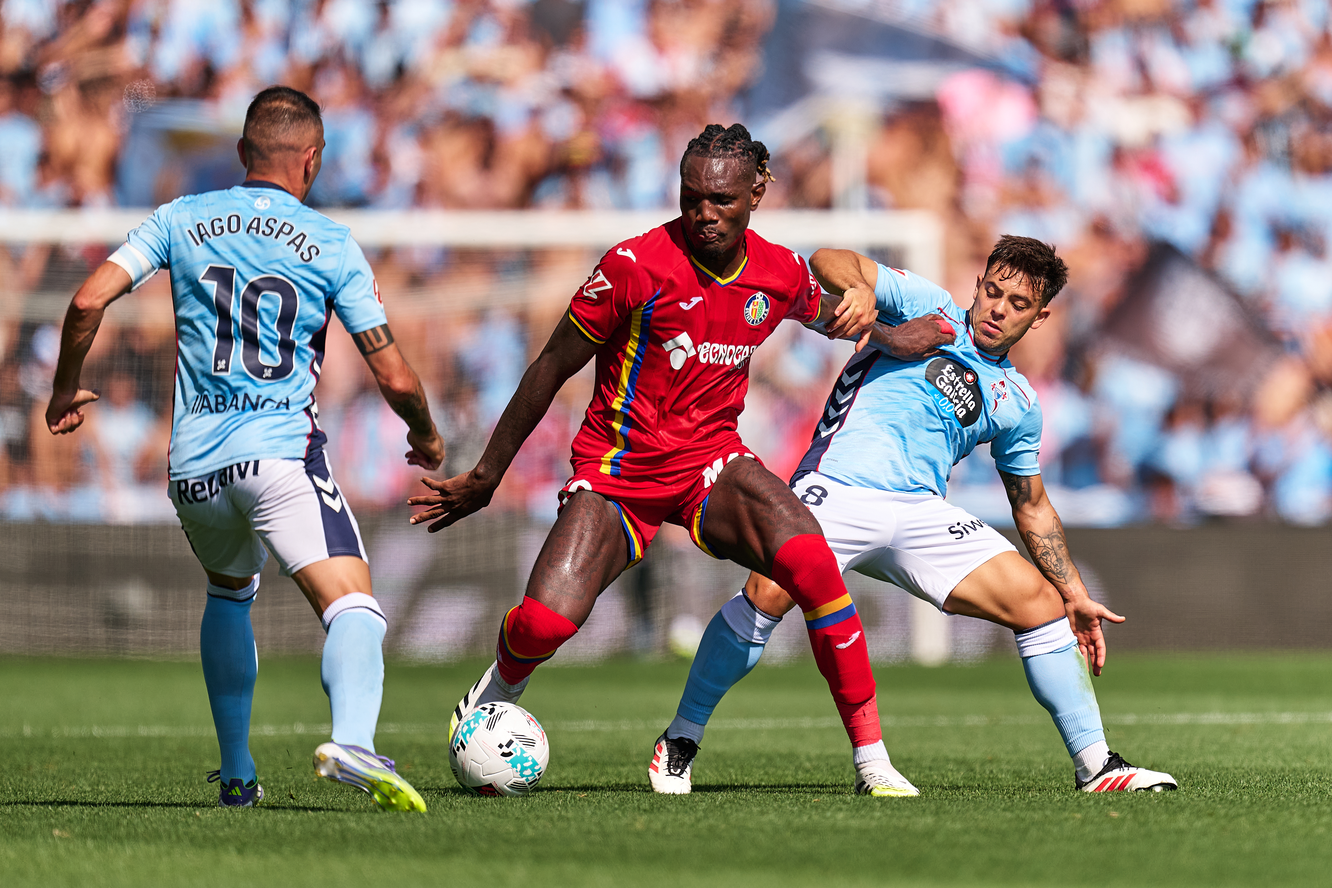 Uche, durante el Celta-Getafe