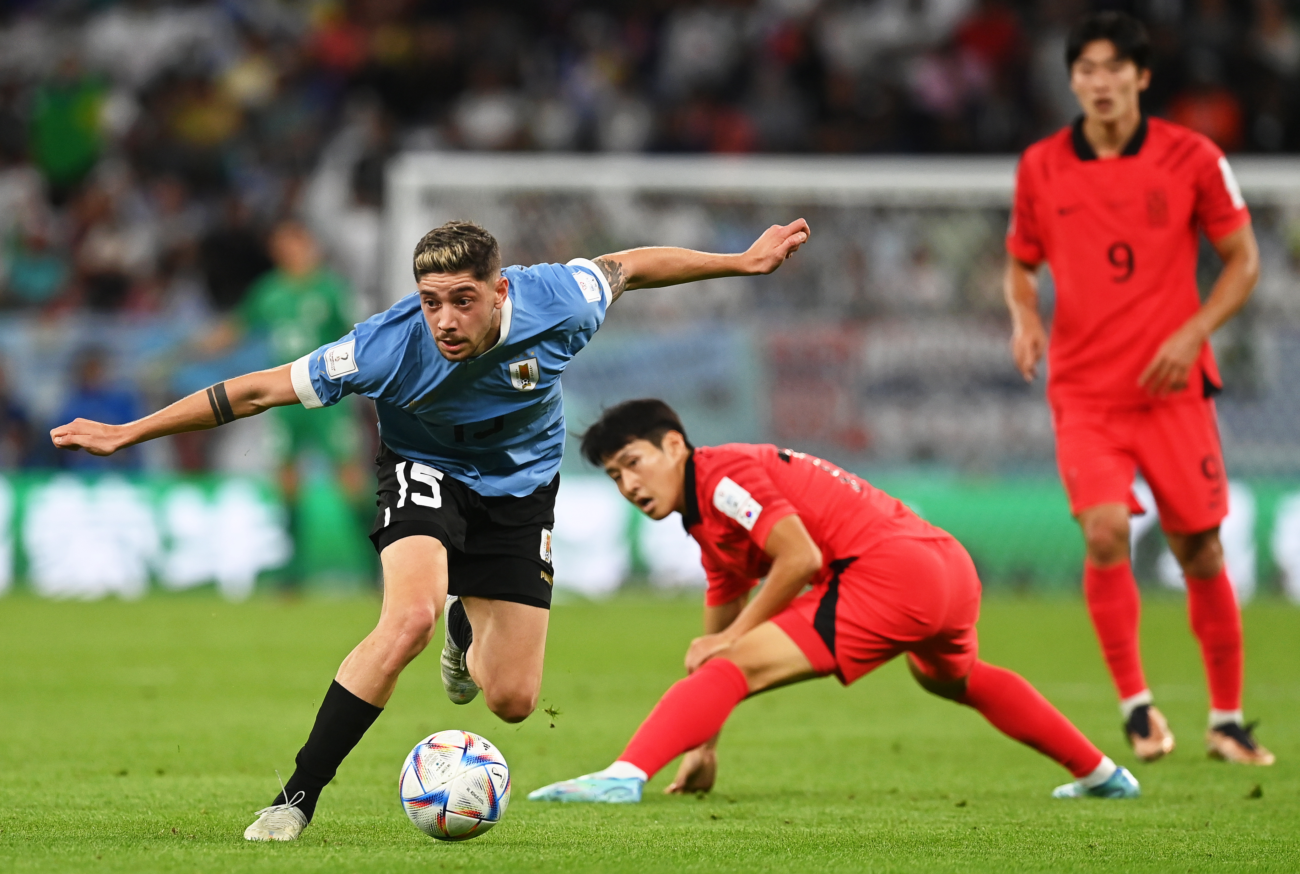 Uruguay y Corea del Sur empataron durante su debut en el Mundial