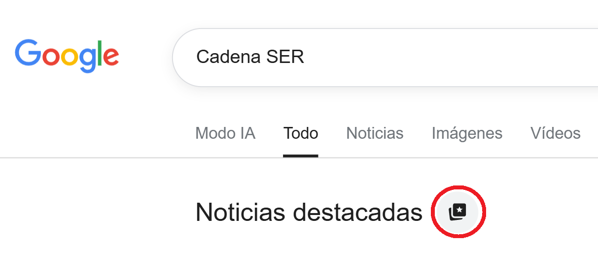 Podrás establecer tus preferencias pulsando sobre este icono.