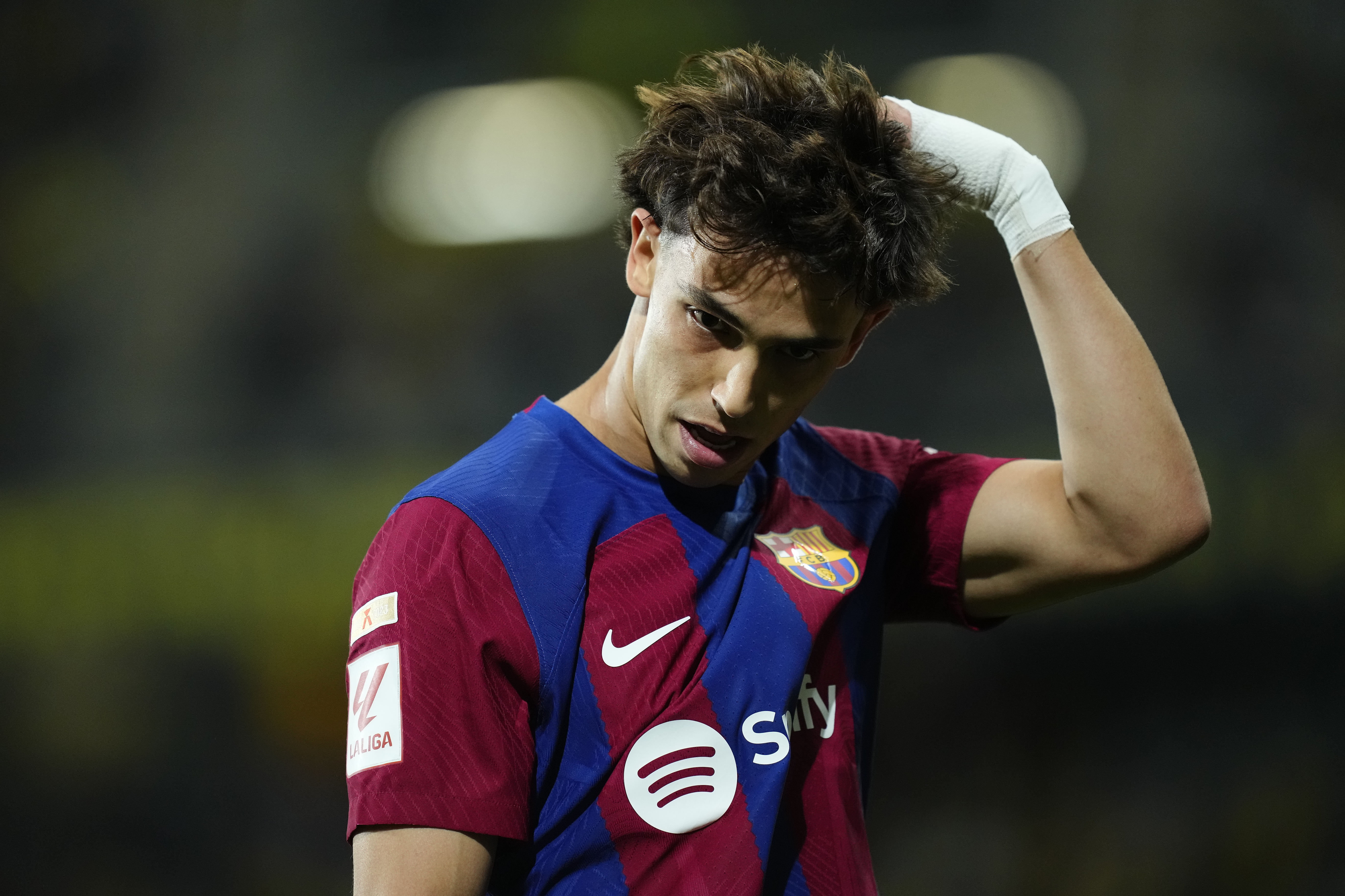 Joao Félix durante un partido con el FC Barcelona