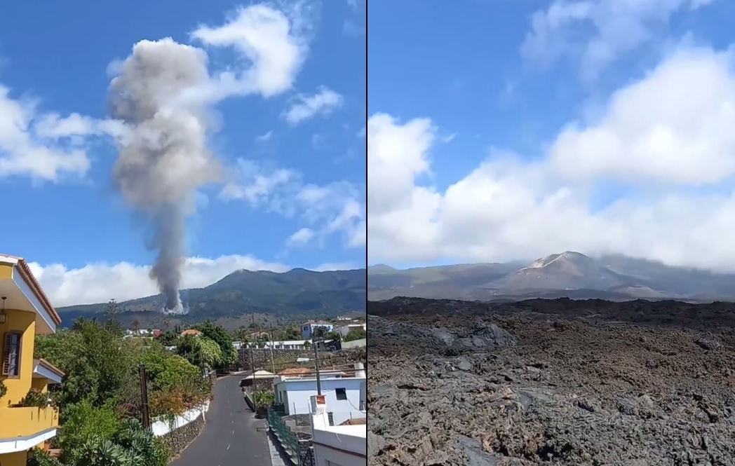 Un vecino regresa al lugar exacto donde el volcán de La Palma le arrebató su hogar