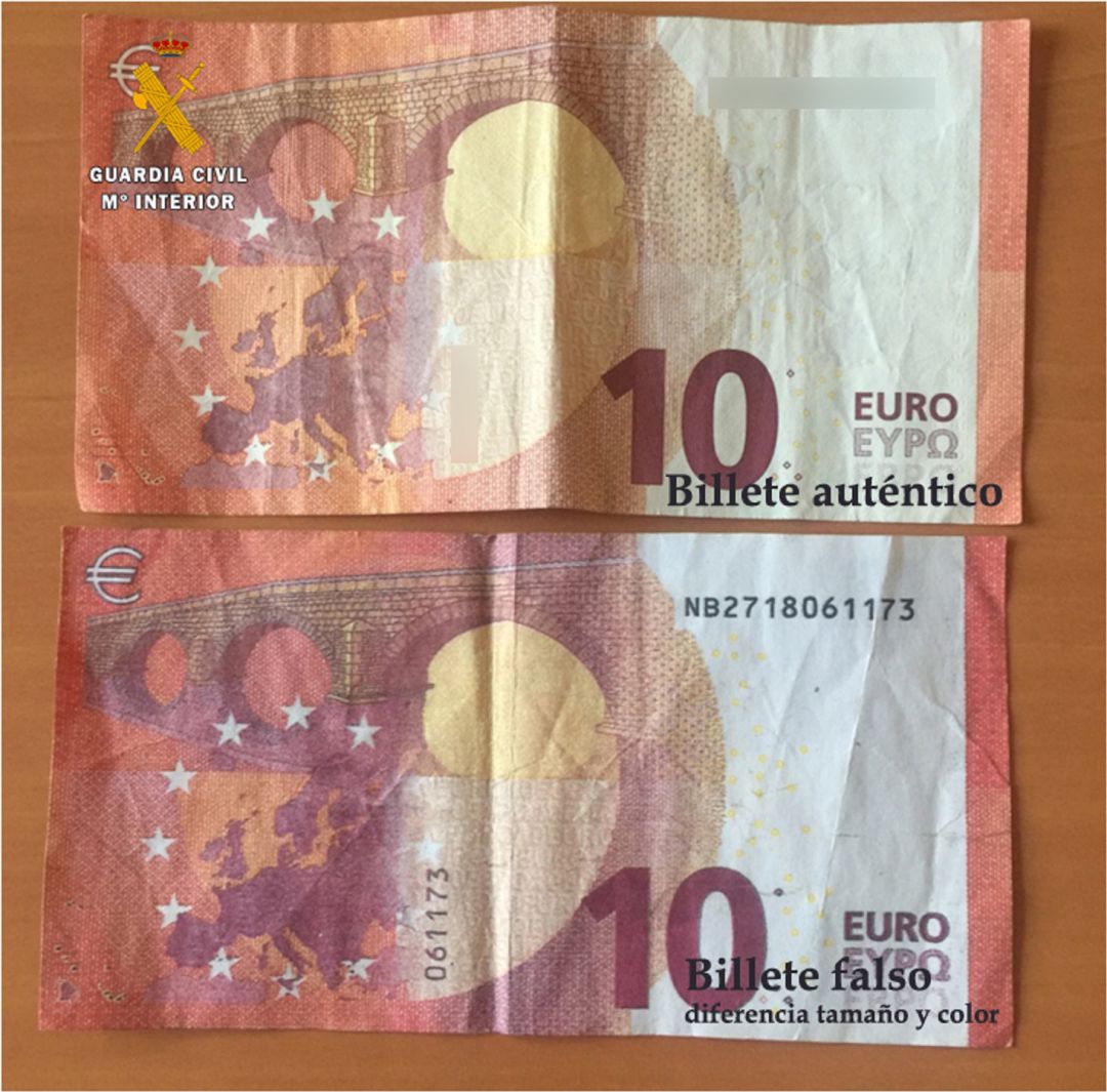 Billetes falsos de 10 euros en Castro Urdiales