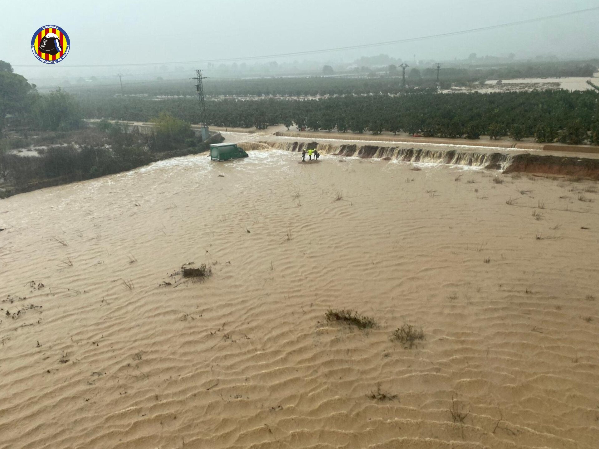 Rescate en Alzira durante la Dana. Foto: Consorci Provincial de Bombers de València