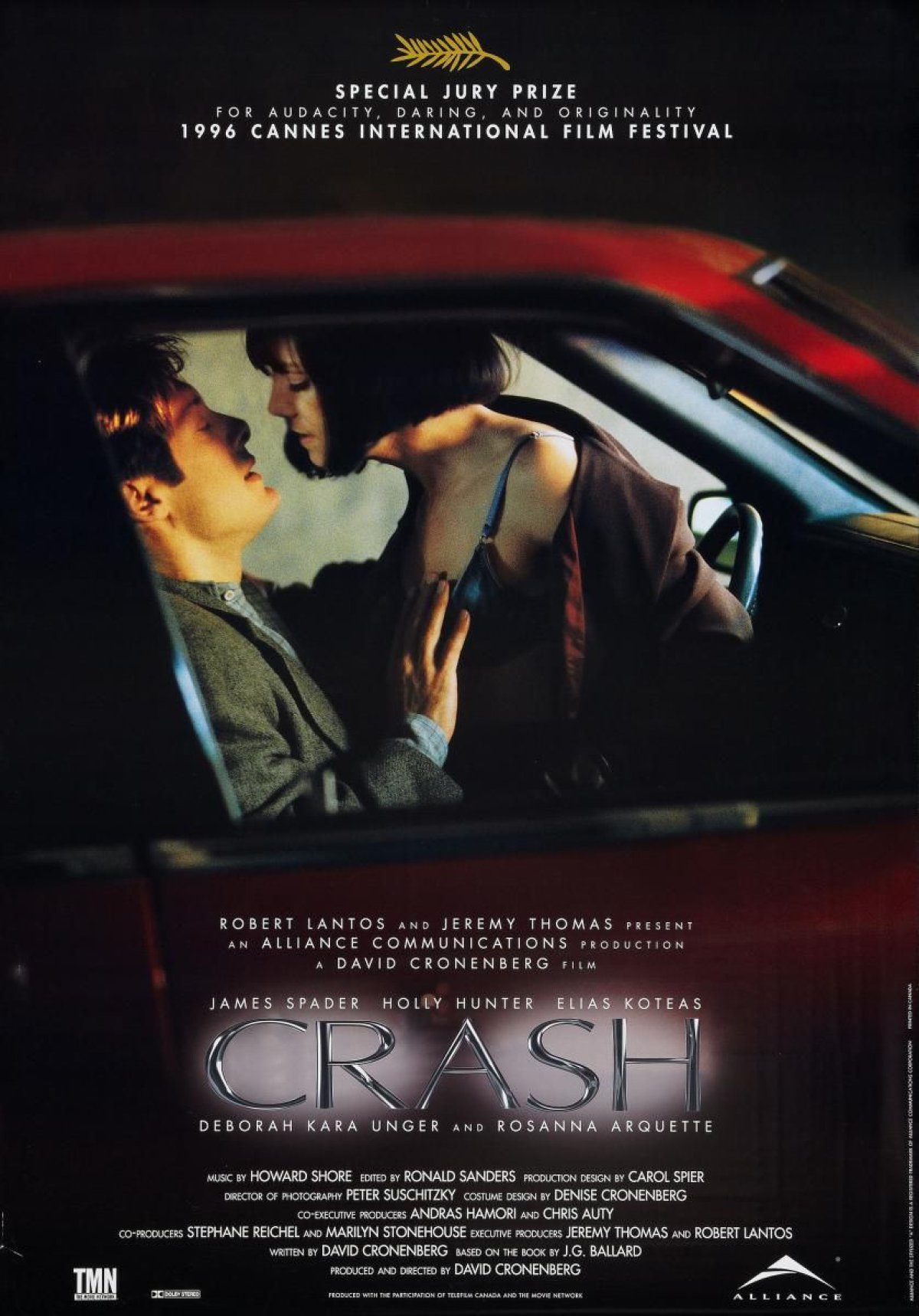 James Spader y Holly Hunter en el cartel promocional de &#039;Crash&#039;